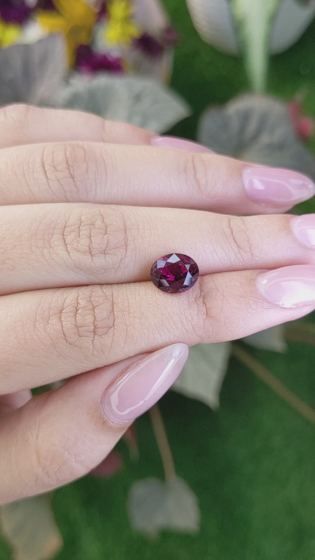 3.69 Ct. Garnet from Ceylon (Sri Lanka) Size Video