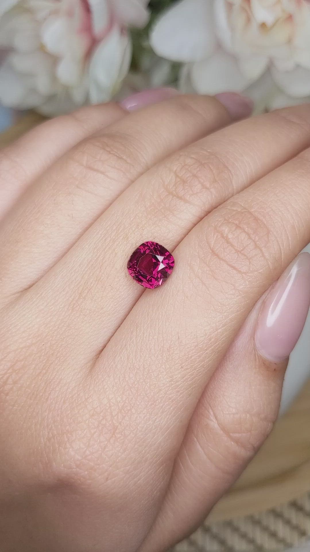 2.60 Ct. Garnet from Ceylon (Sri Lanka) Size Video