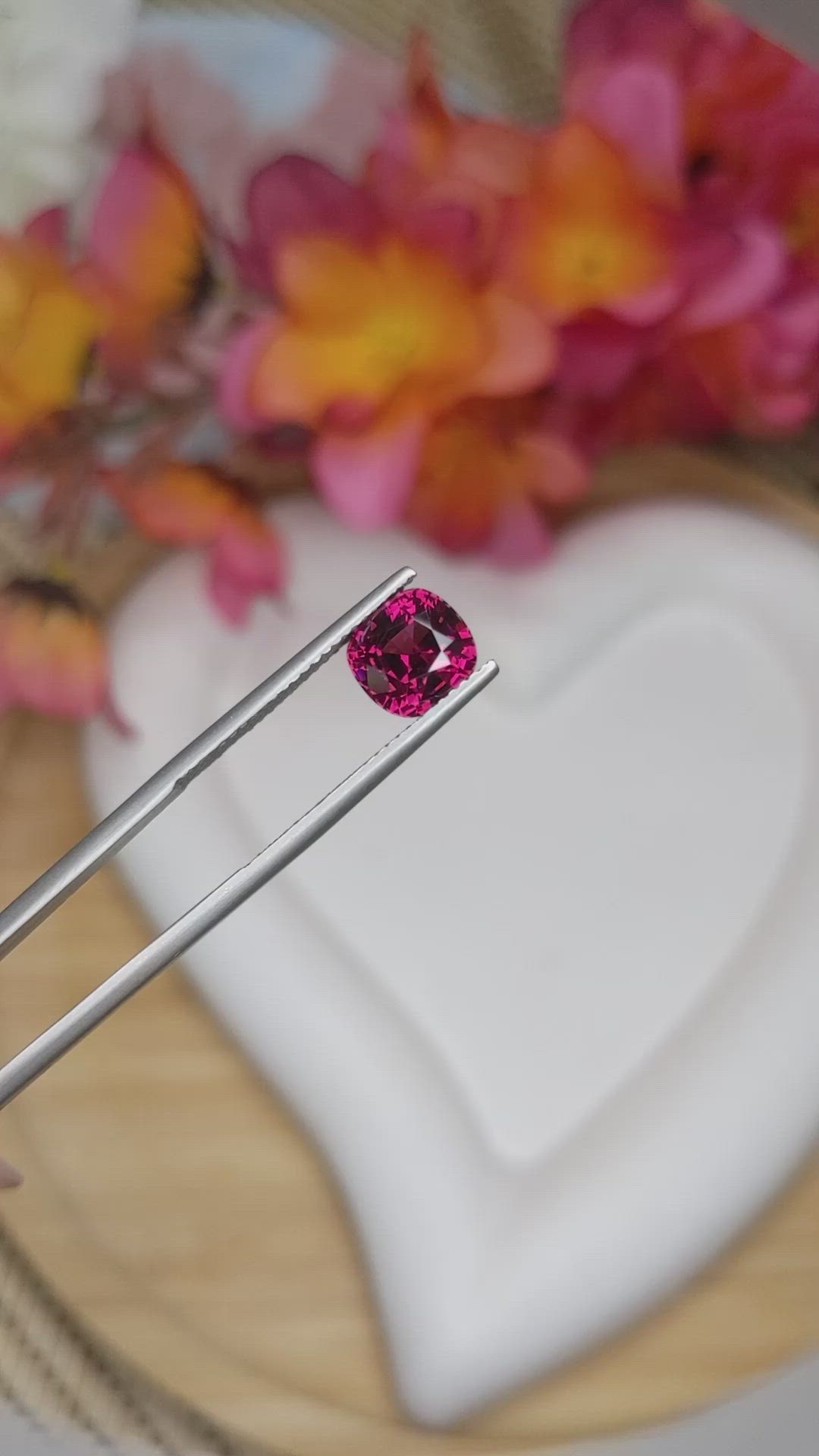 2.60 Ct. Garnet from Ceylon (Sri Lanka) Size Video