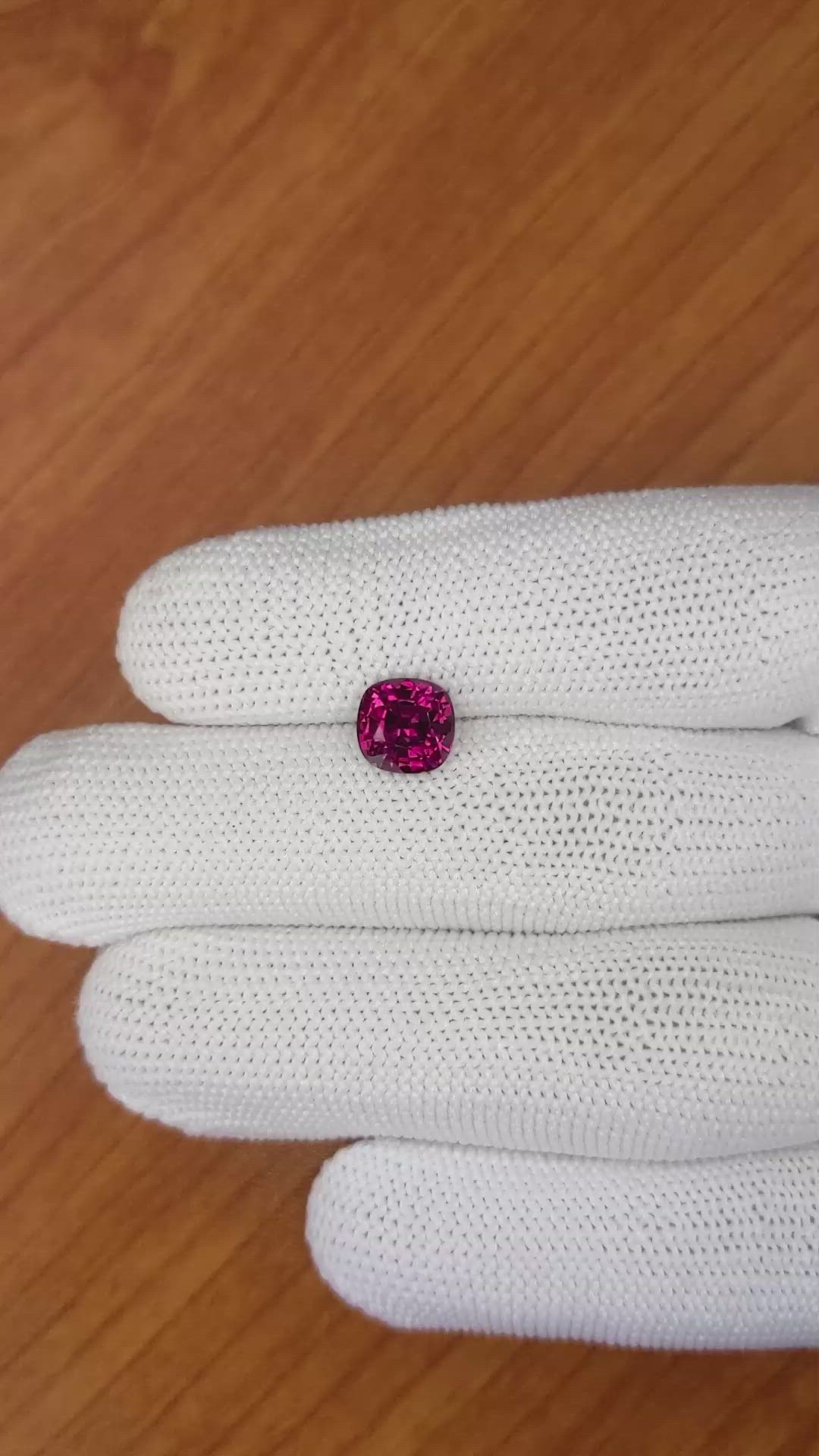 2.60 Ct. Garnet from Ceylon (Sri Lanka) Size Video