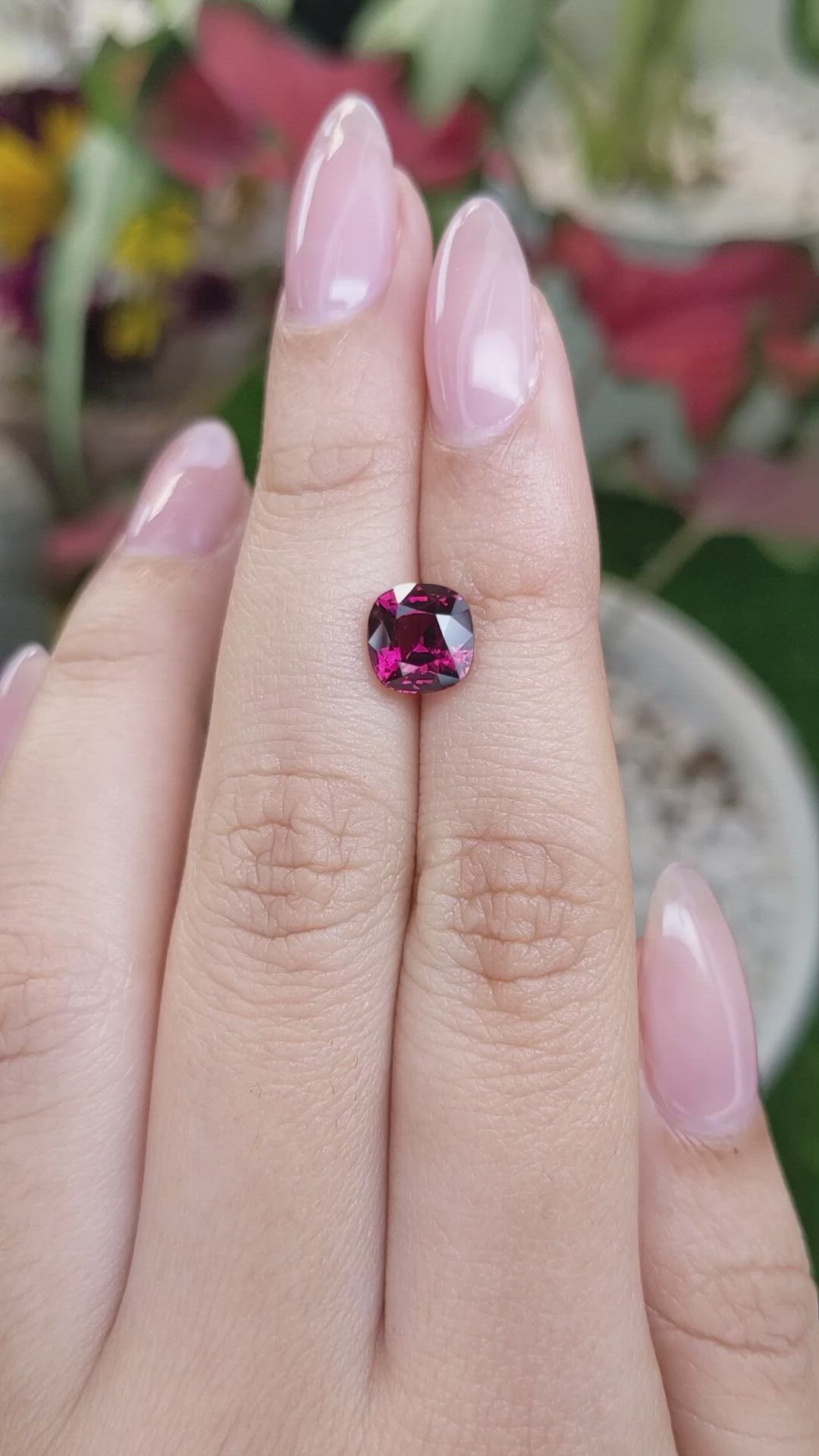 2.60 Ct. Garnet from Ceylon (Sri Lanka) Size Video