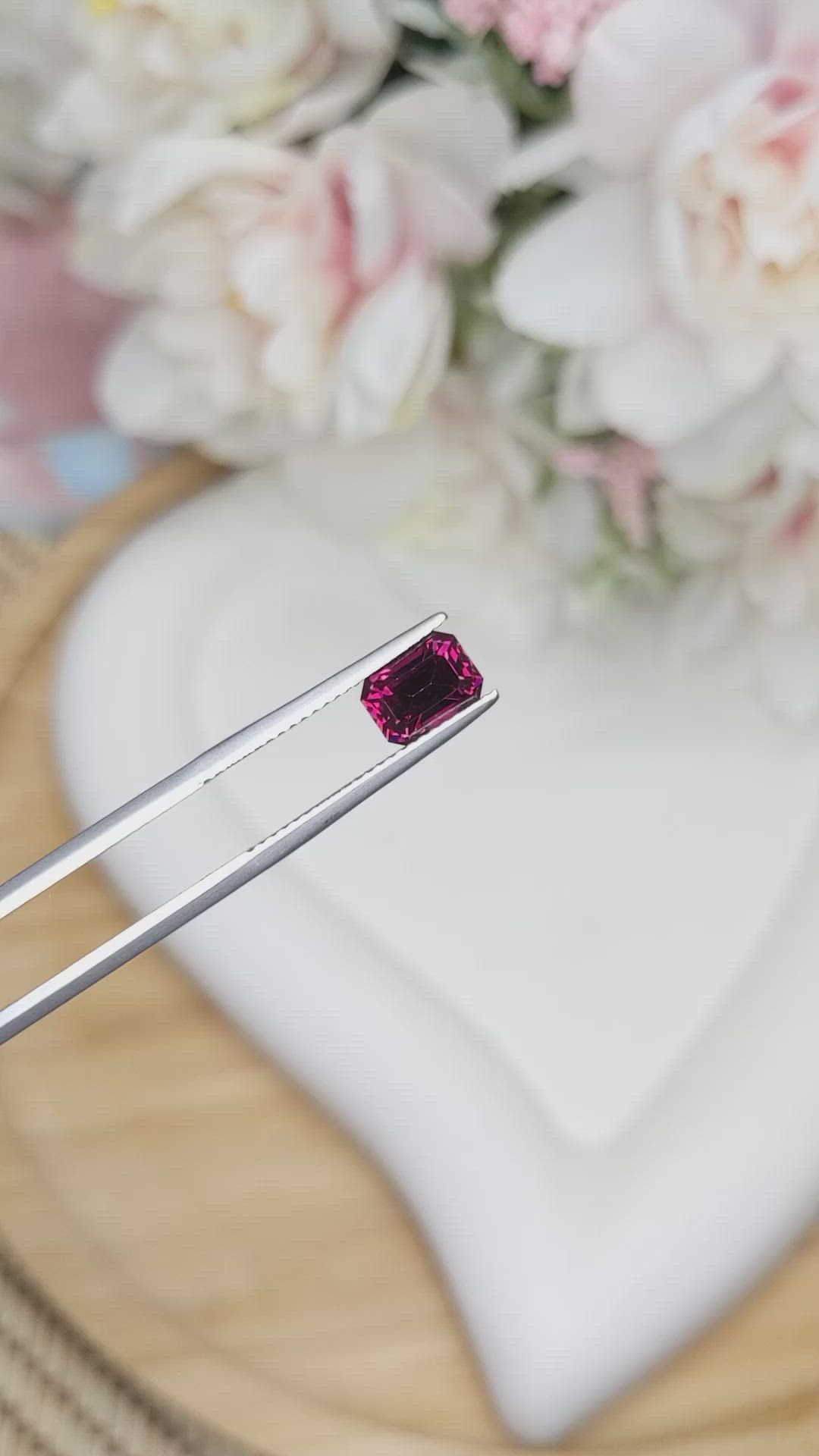 1.97 Ct. Garnet from Ceylon (Sri Lanka) Size Video