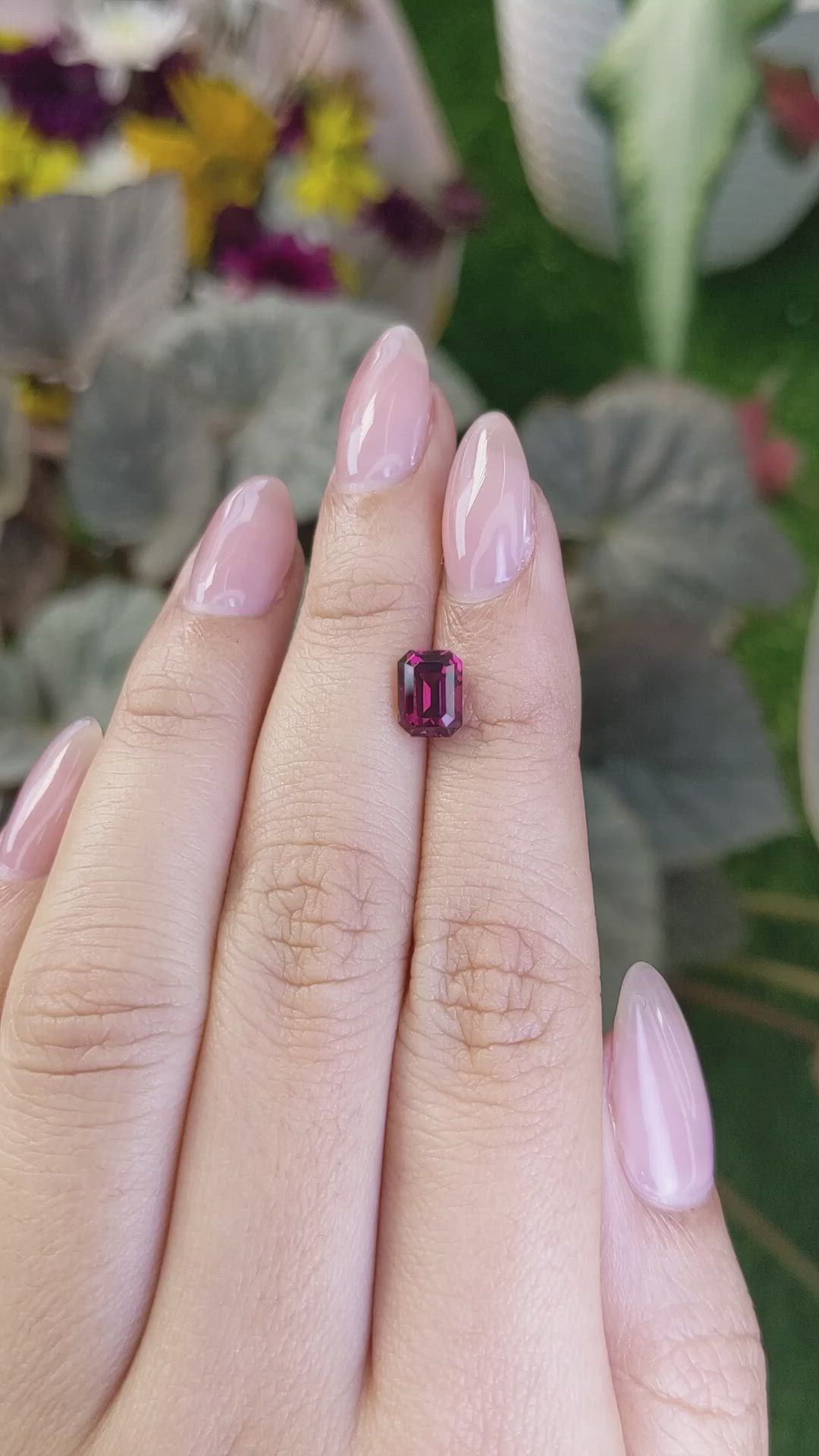1.97 Ct. Garnet from Ceylon (Sri Lanka) Size Video
