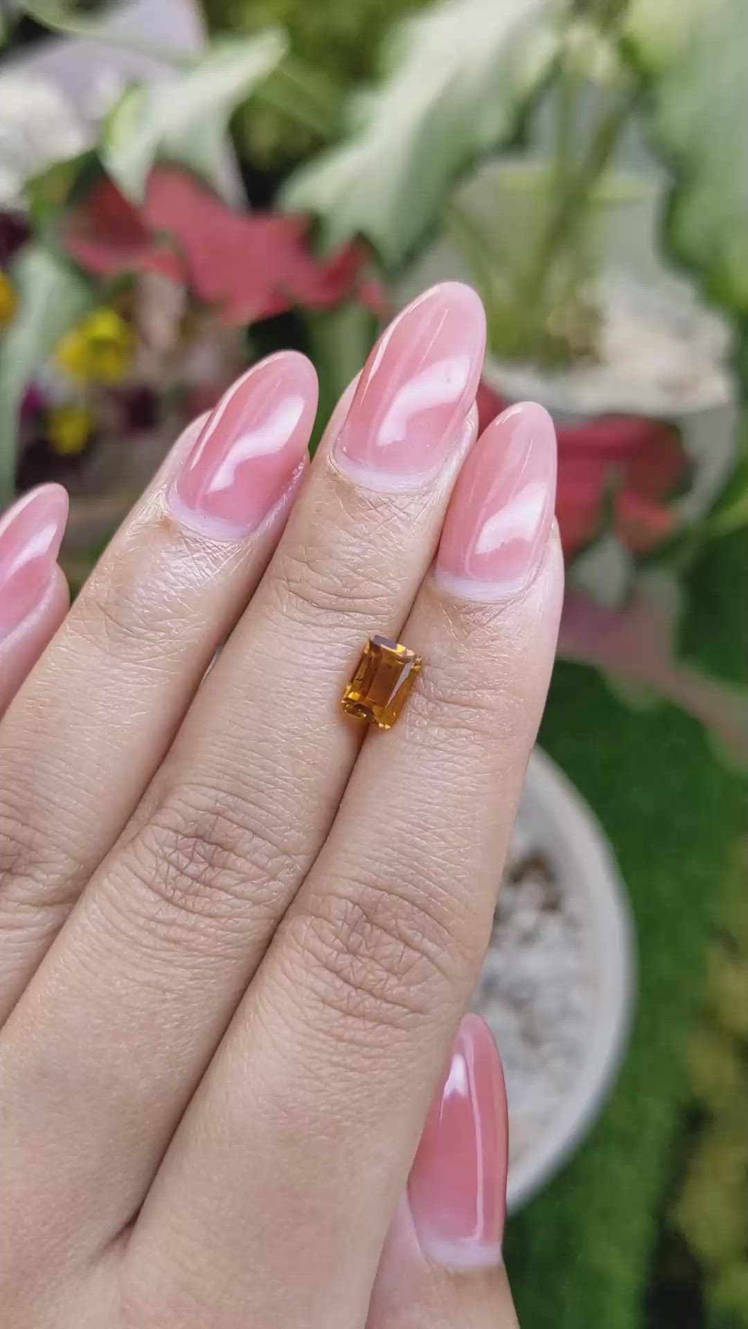 1.10 Ct. Madeira Citrine from Brazil Size Video