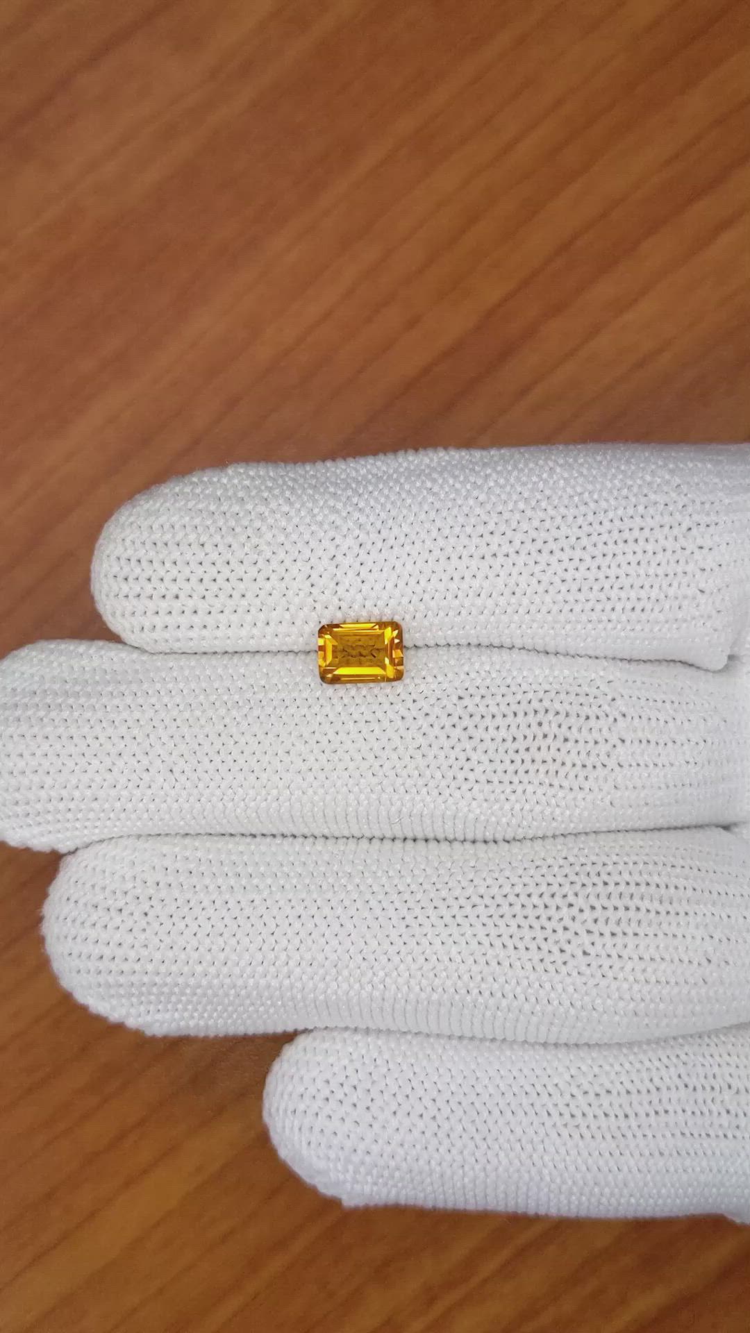 1.10 Ct. Madeira Citrine from Brazil Size Video