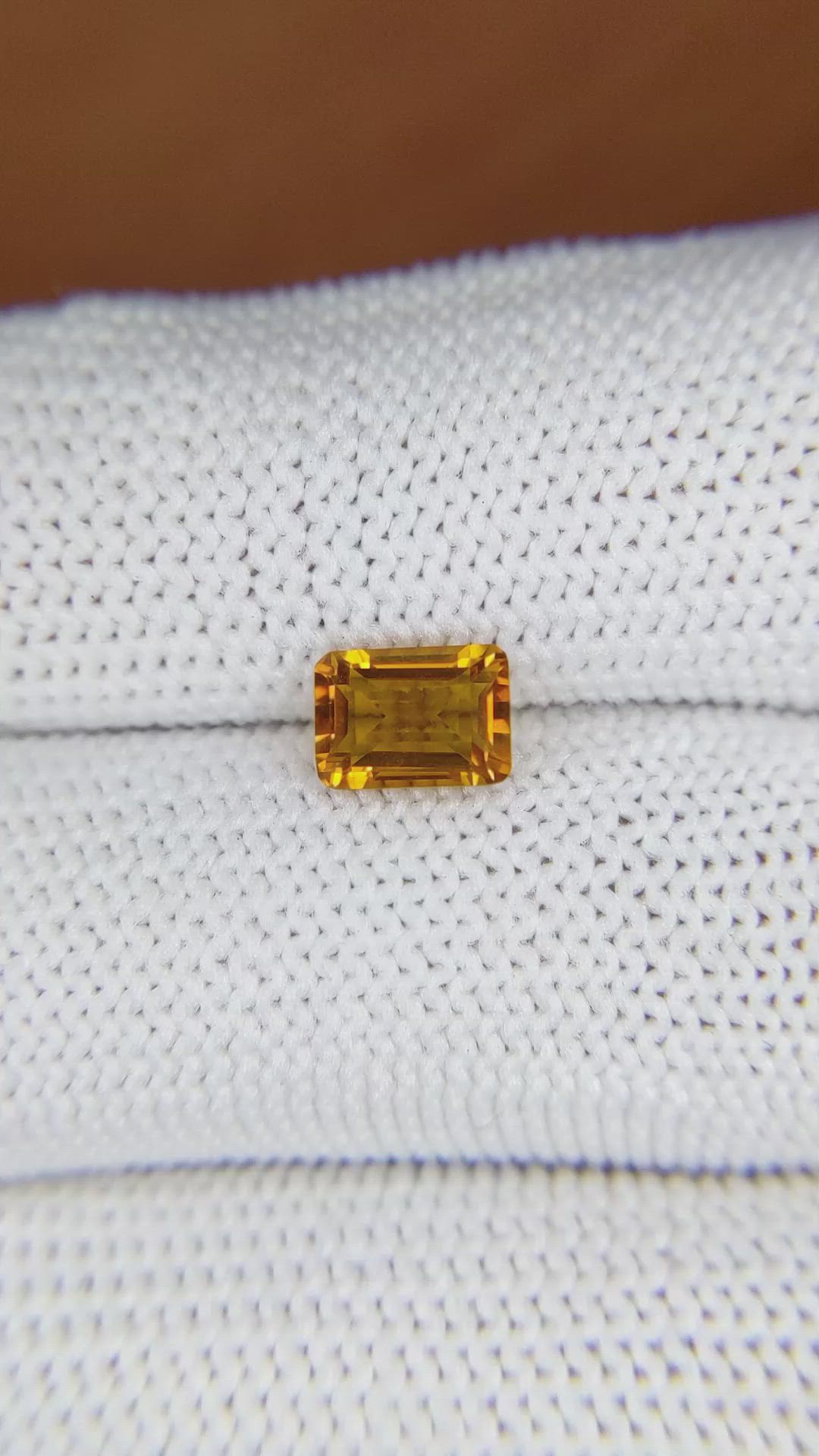 1.10 Ct. Madeira Citrine from Brazil Size Video