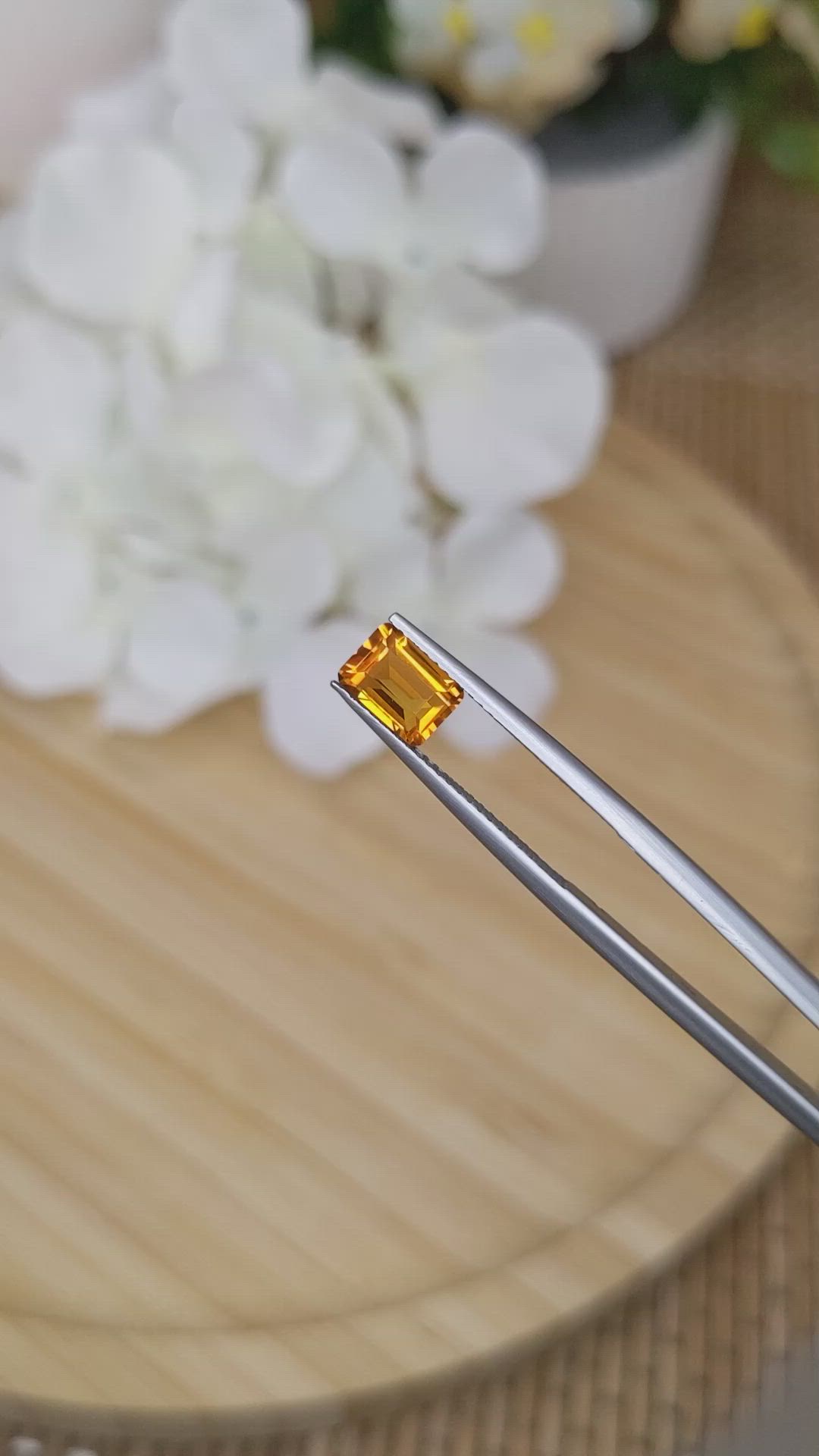 1.10 Ct. Madeira Citrine from Brazil Size Video