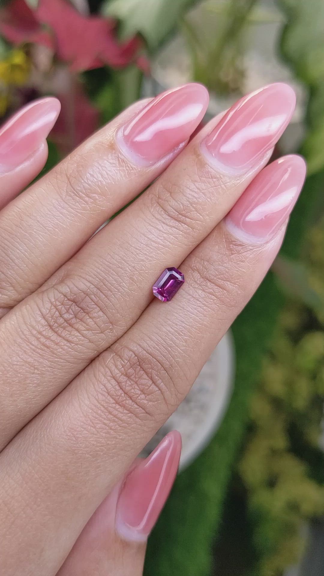 0.62 Ct. Rhodolite Garnet from Ceylon (Sri Lanka) Size Video