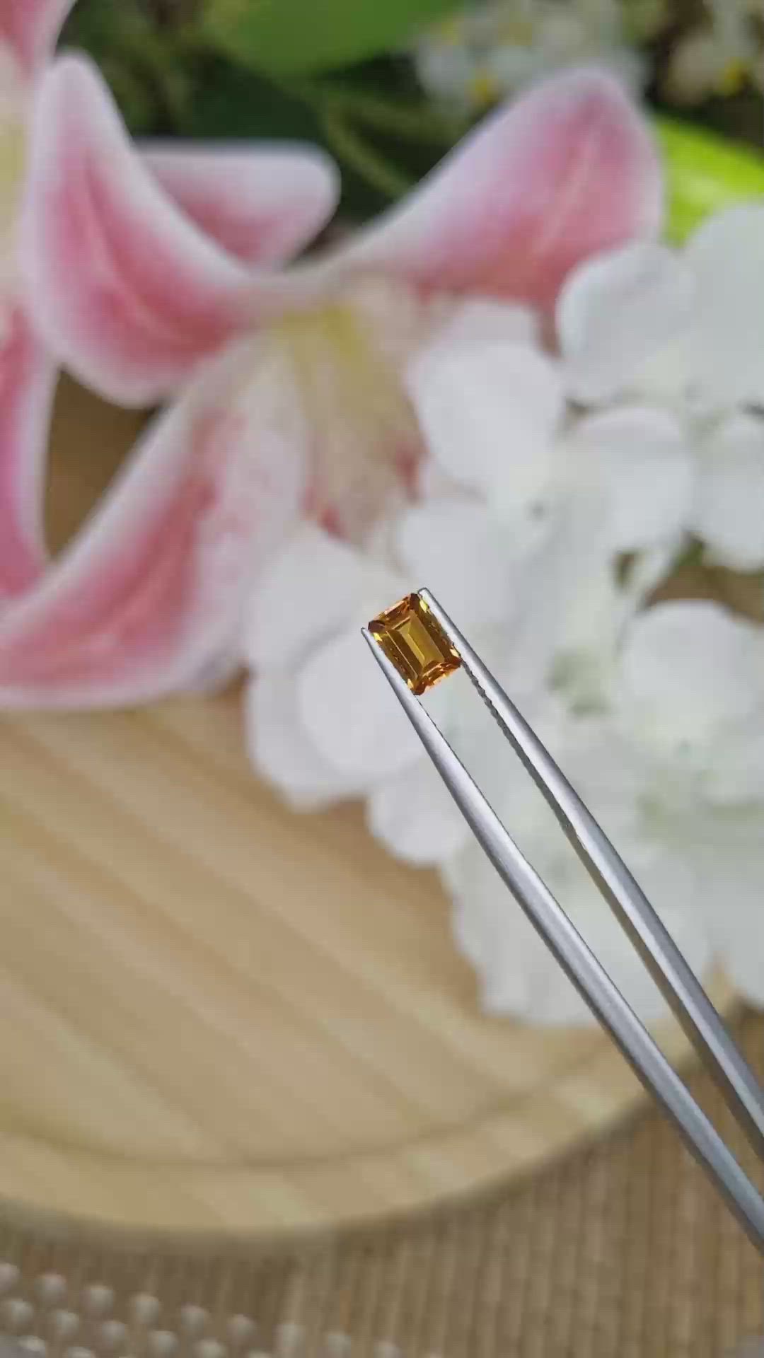 0.49 Ct. Madeira Citrine from Brazil Size Video