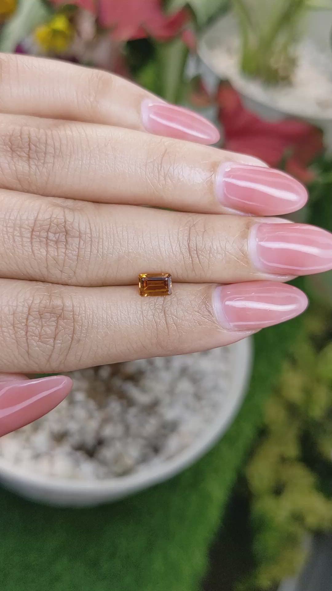 0.49 Ct. Madeira Citrine from Brazil Size Video