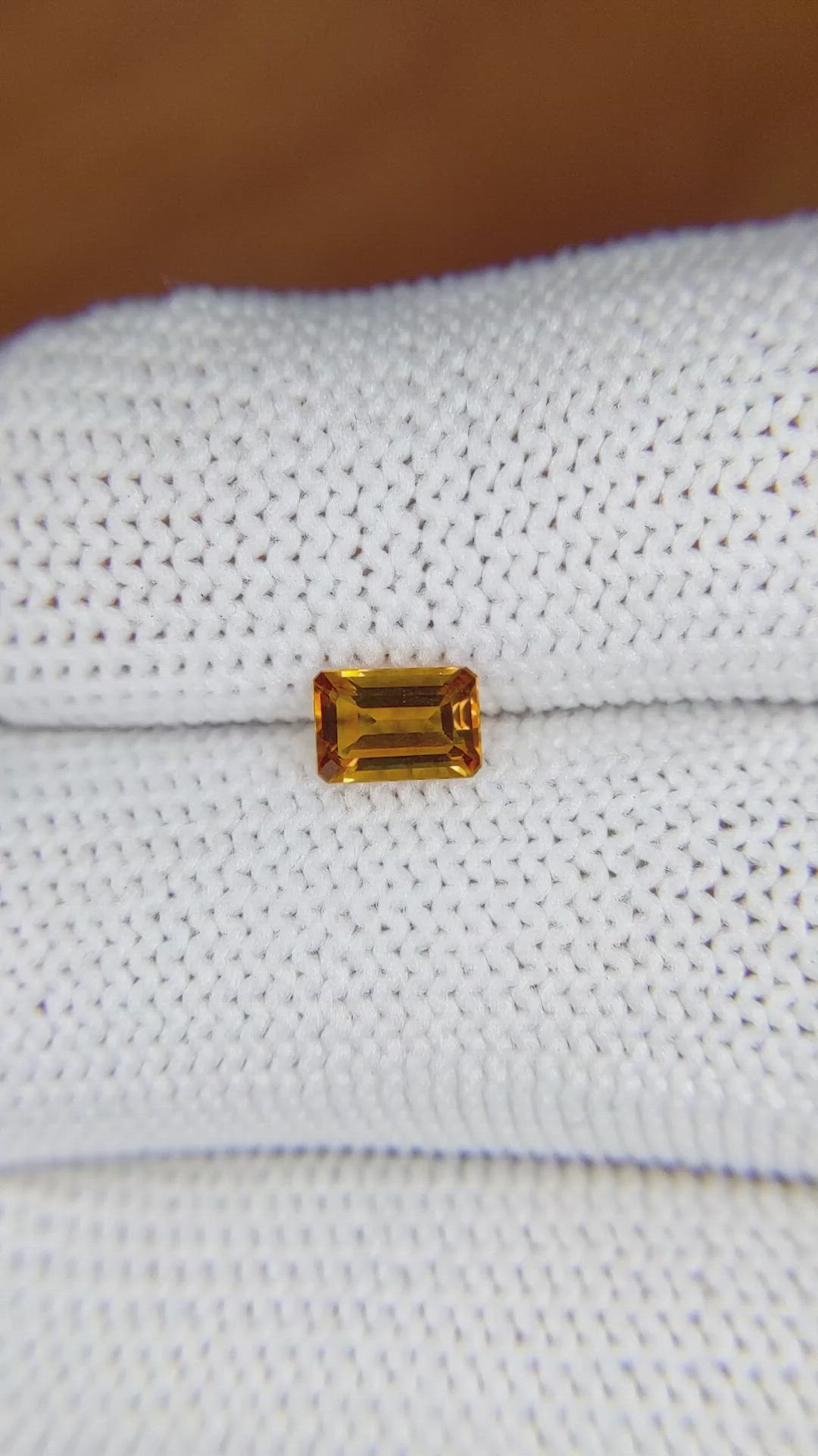 0.49 Ct. Madeira Citrine from Brazil Size Video