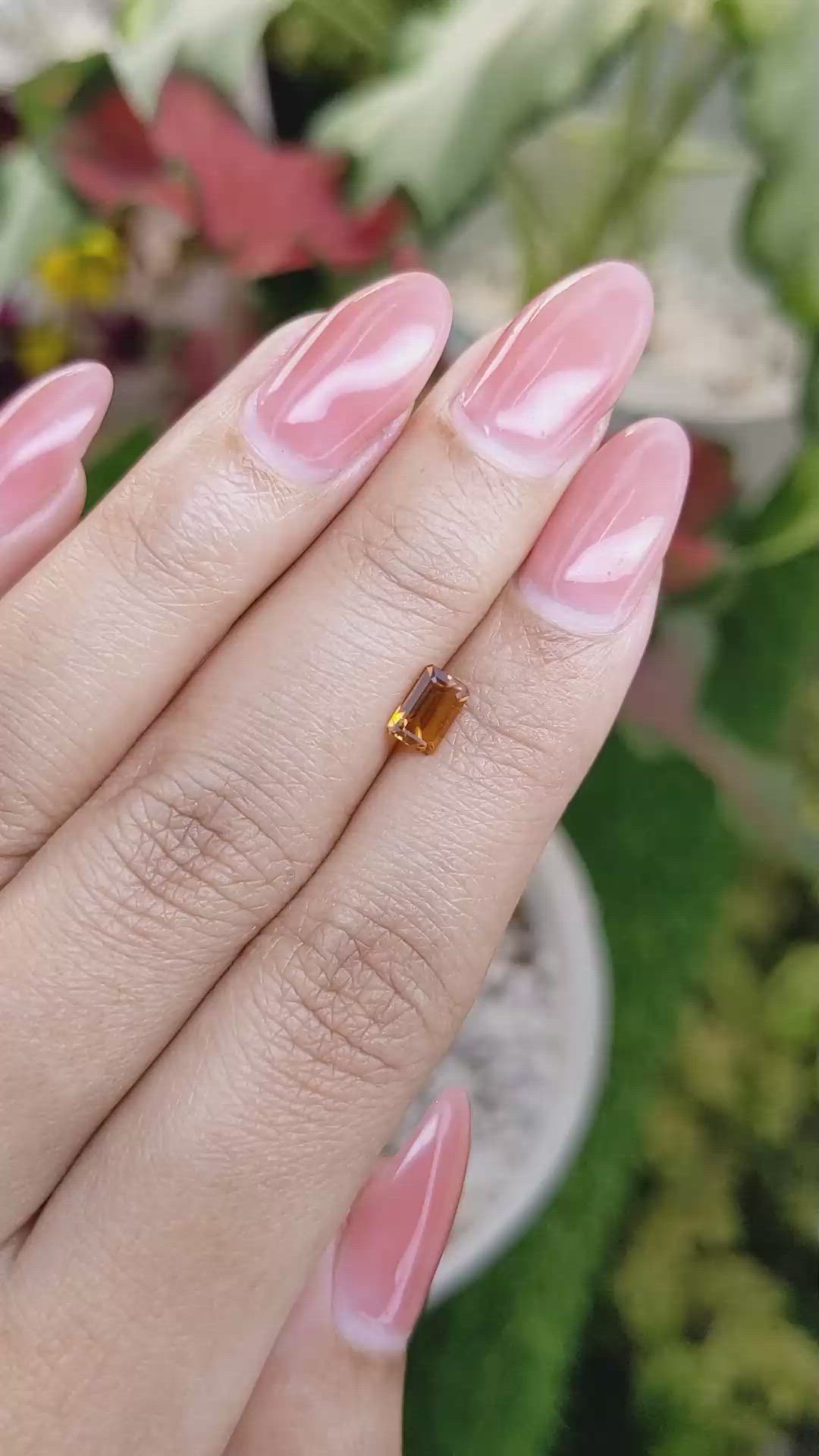 0.49 Ct. Madeira Citrine from Brazil Size Video