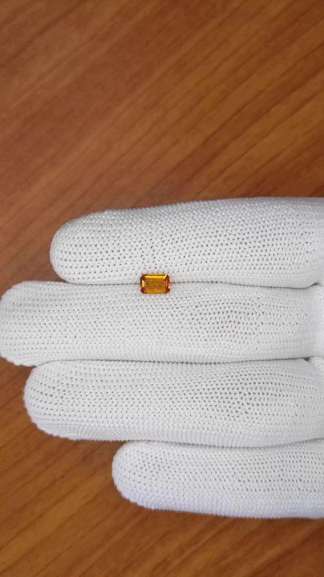 0.44 Ct. Madeira Citrine from Brazil Size Video