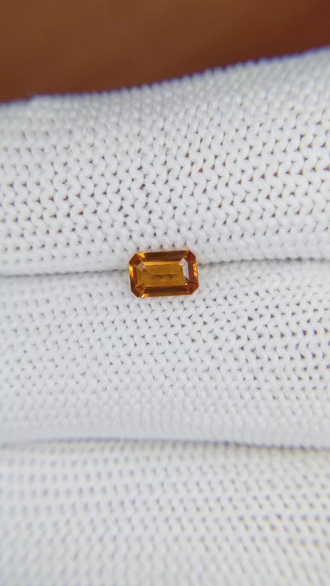 0.44 Ct. Madeira Citrine from Brazil Size Video