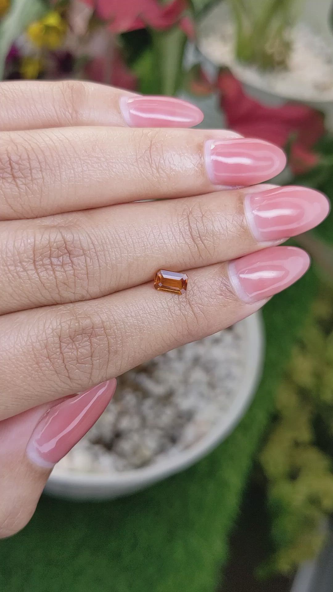 0.44 Ct. Madeira Citrine from Brazil Size Video