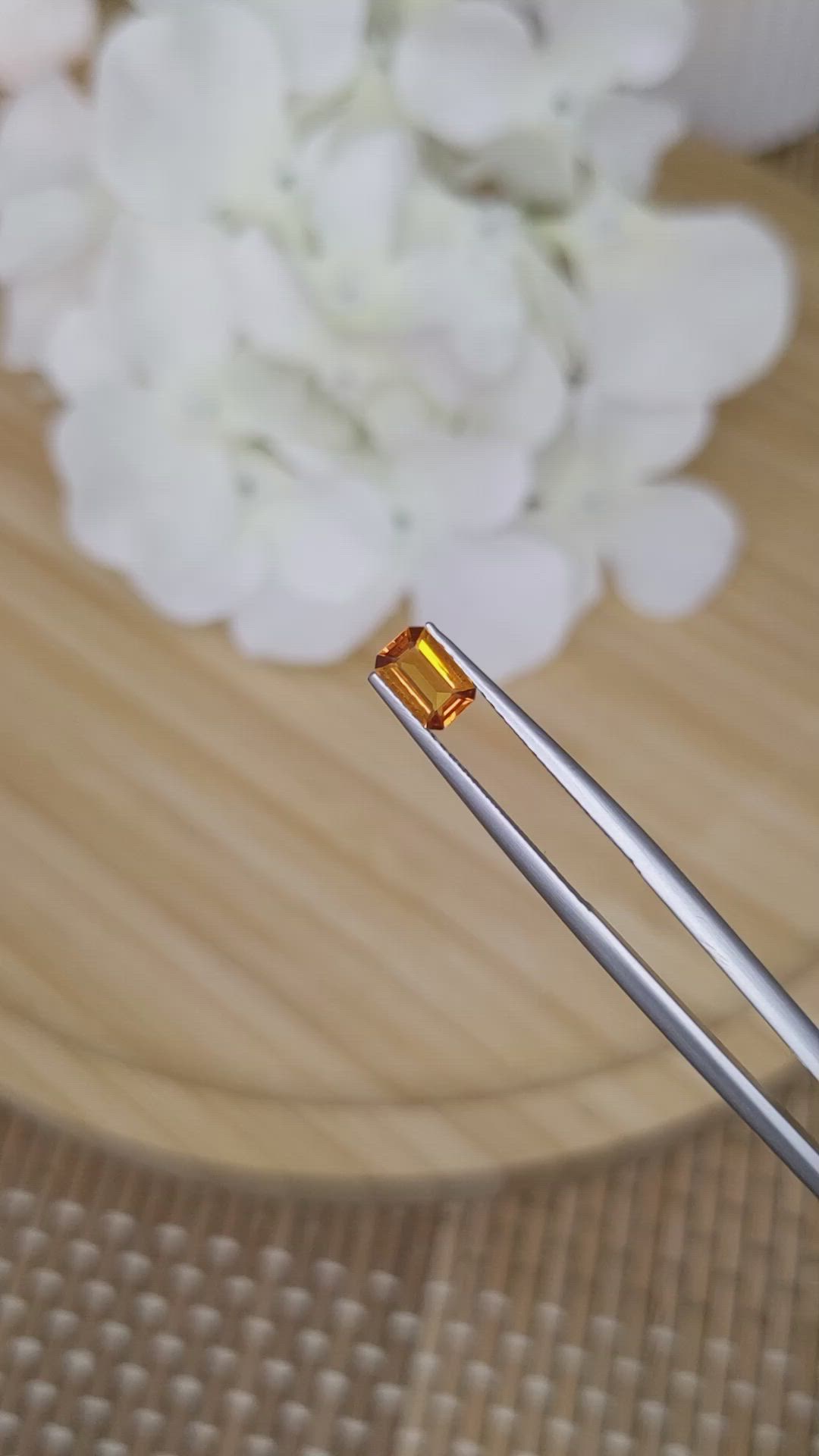 0.44 Ct. Madeira Citrine from Brazil Size Video