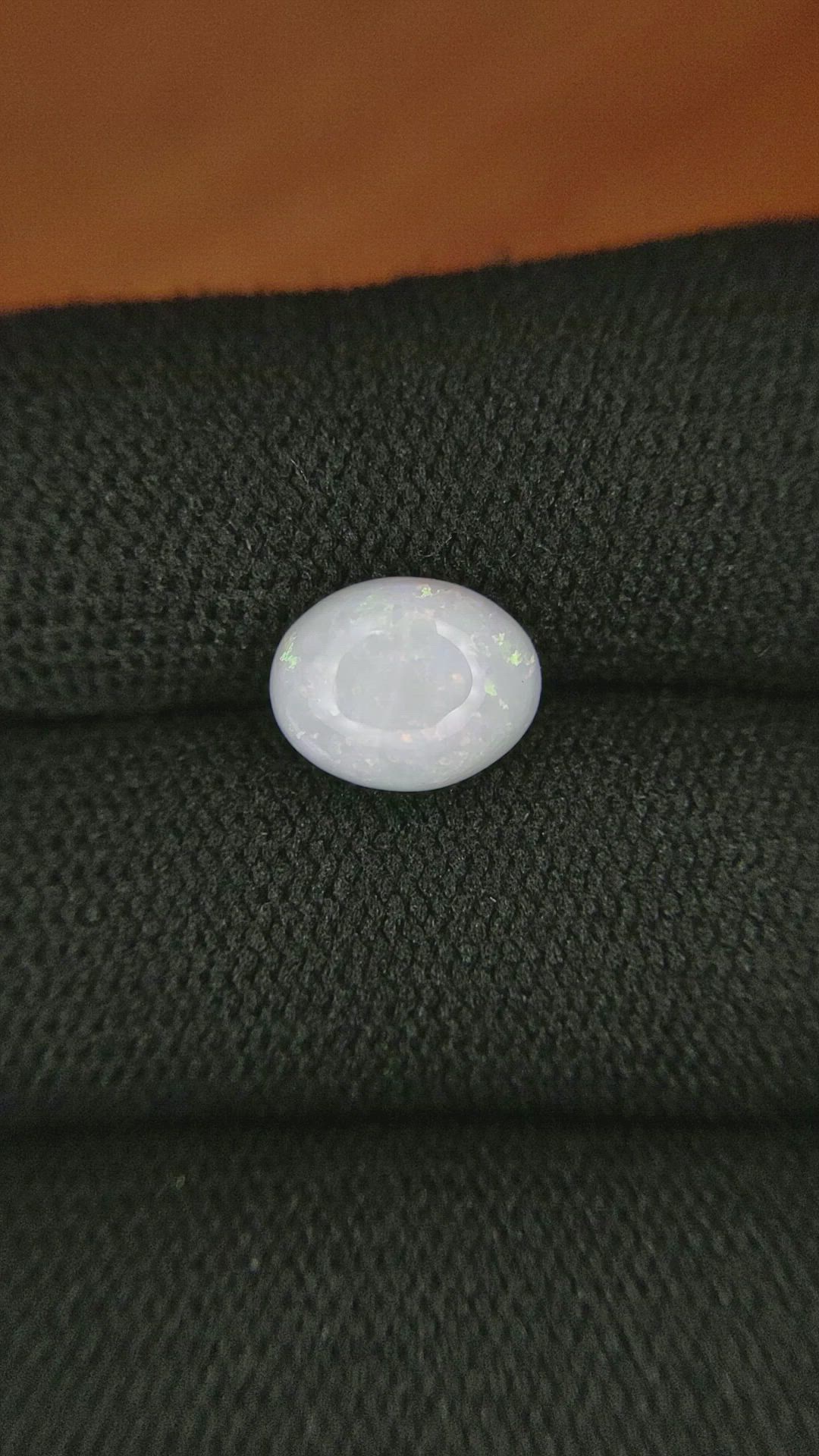 1.96 Ct. Cabochon White Opal from Brazil Size Video