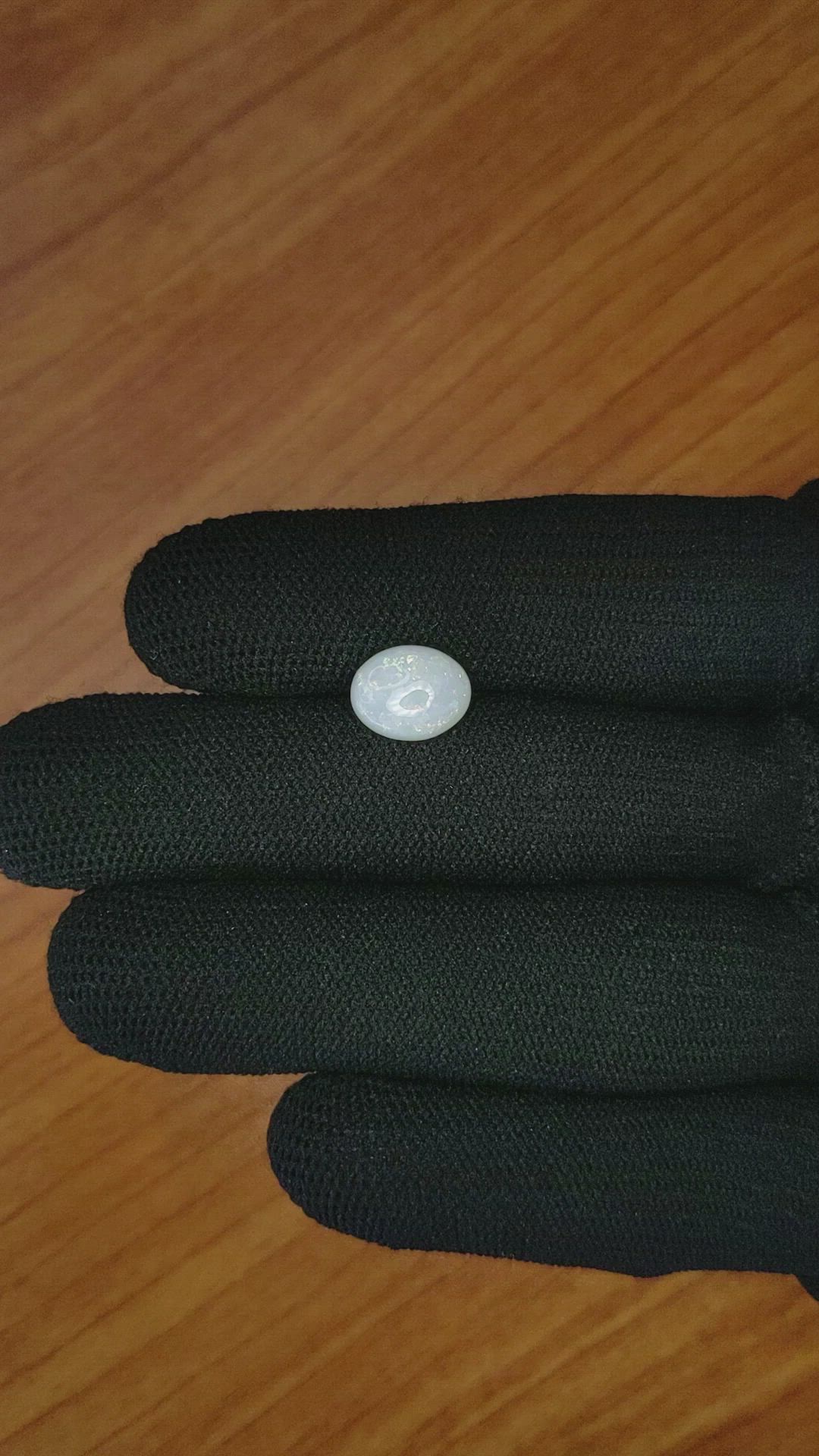 1.96 Ct. Cabochon White Opal from Brazil Size Video