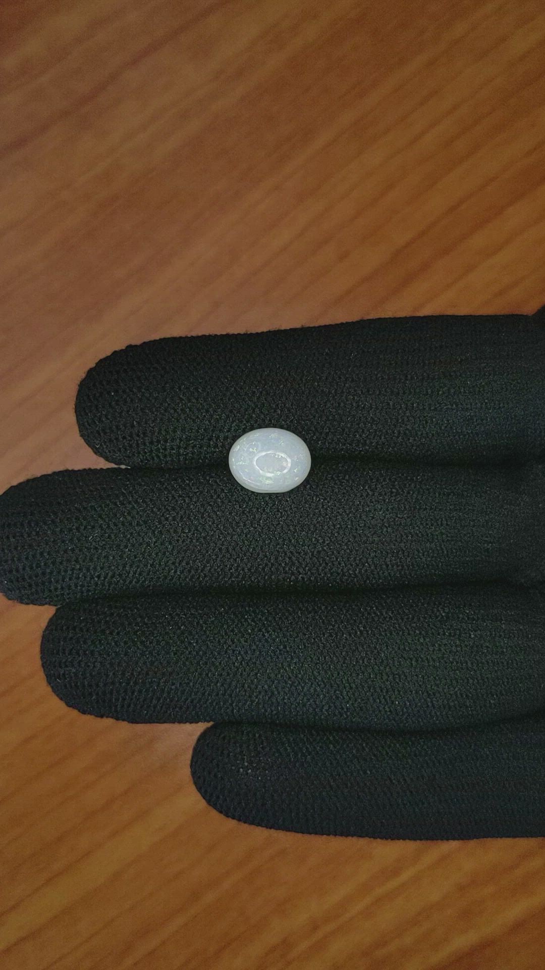 1.85 Ct. Cabochon White Opal from Brazil Size Video