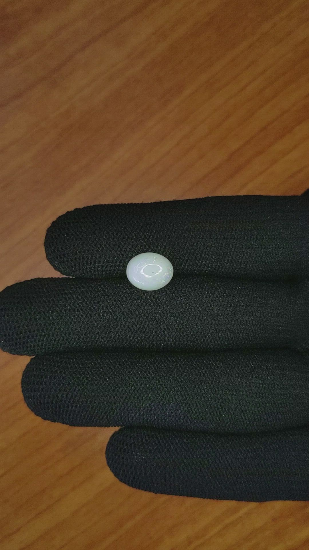 1.78 Ct. Cabochon White Opal from Brazil Size Video