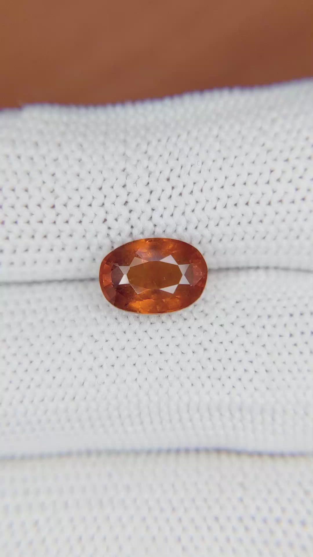 2.78 Ct. Hessonite Garnet from Madagascar Size Video