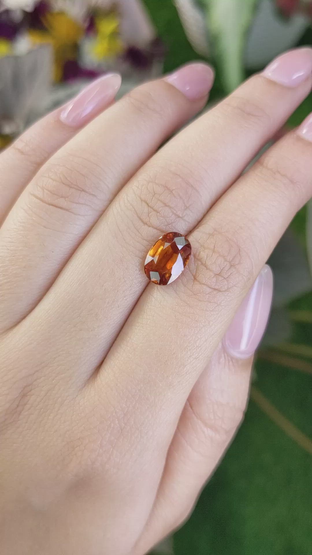2.97 Ct. Hessonite Garnet from Madagascar Size Video