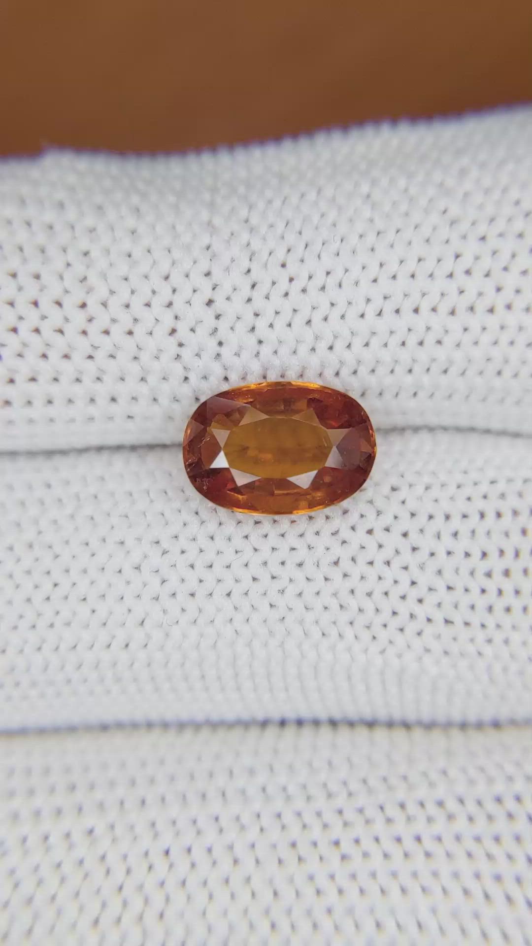 2.97 Ct. Hessonite Garnet from Madagascar Size Video