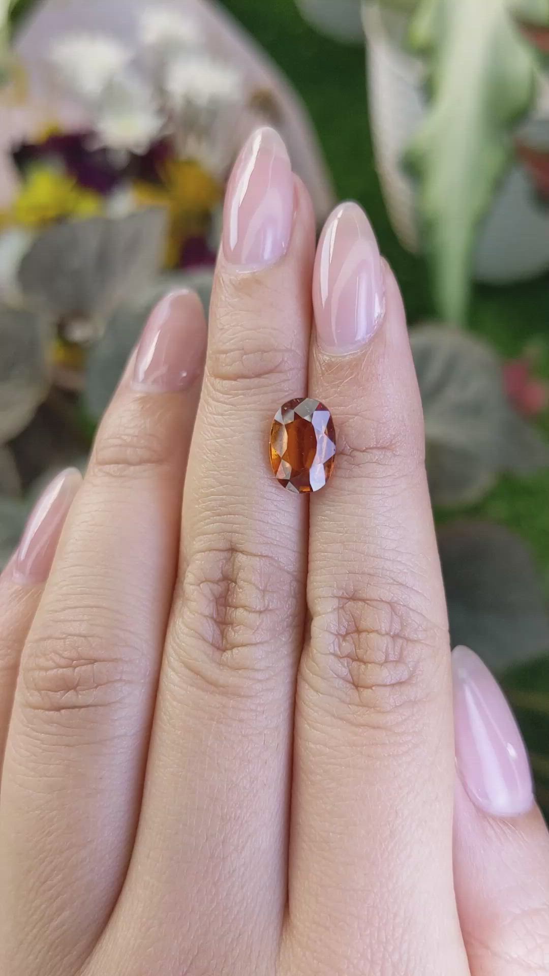 2.97 Ct. Hessonite Garnet from Madagascar Size Video