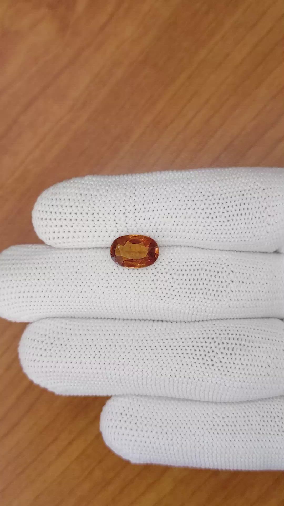 2.97 Ct. Hessonite Garnet from Madagascar Size Video