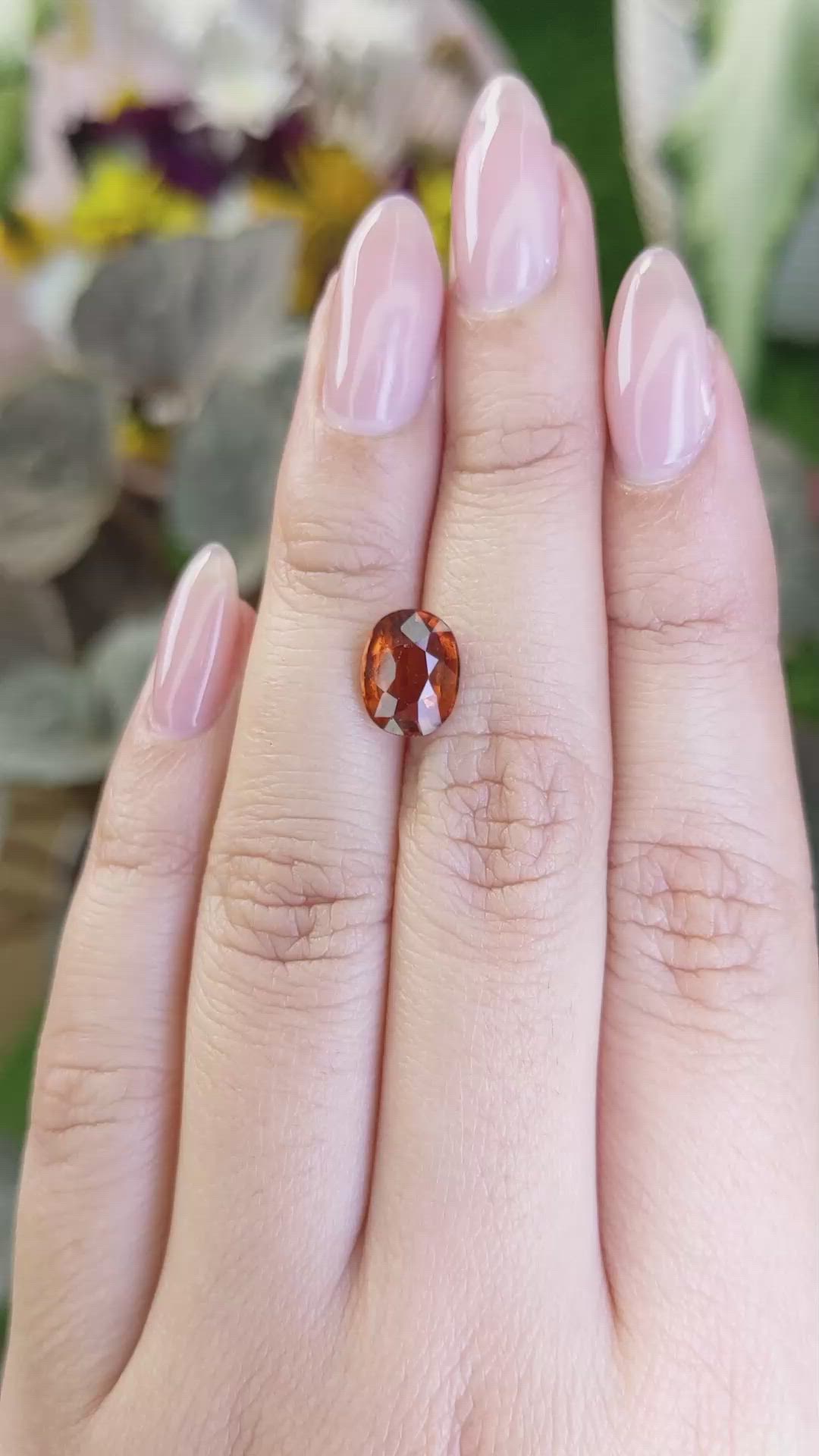 2.81 Ct. Hessonite Garnet from Madagascar Size Video