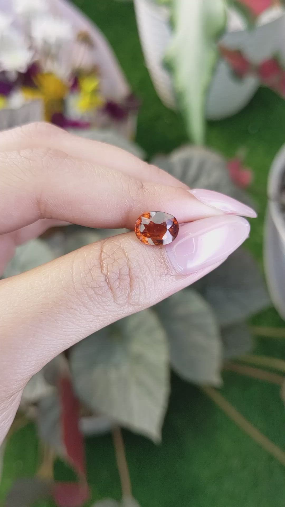 2.81 Ct. Hessonite Garnet from Madagascar Size Video