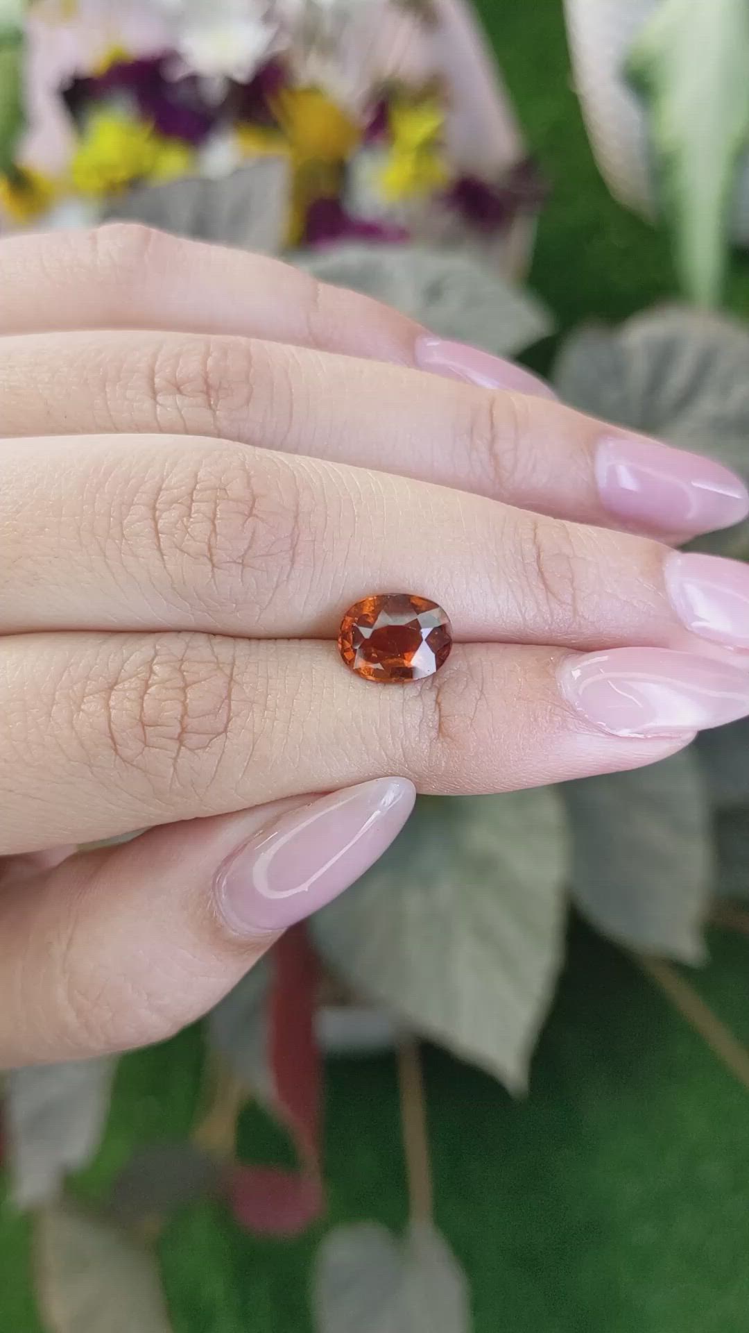 2.81 Ct. Hessonite Garnet from Madagascar Size Video
