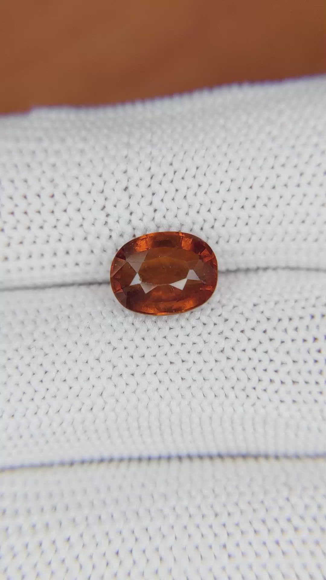 2.81 Ct. Hessonite Garnet from Madagascar Size Video