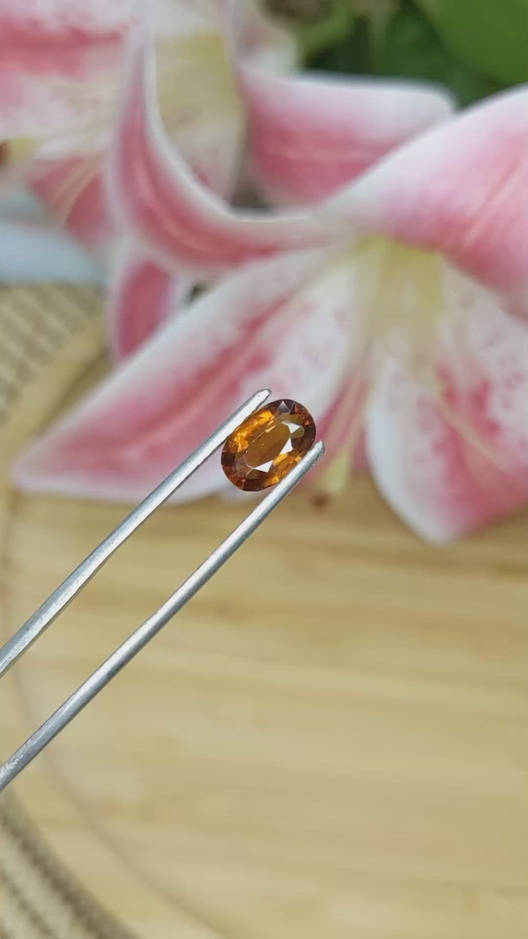 1.94 Ct. Hessonite Garnet from Madagascar Size Video