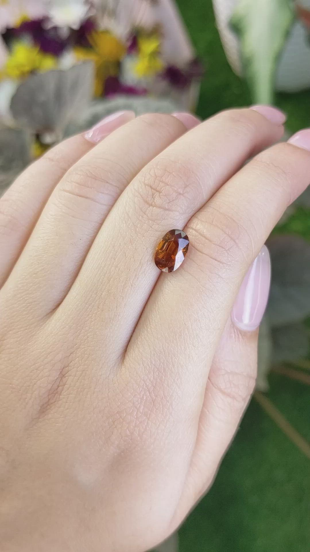 1.94 Ct. Hessonite Garnet from Madagascar Size Video