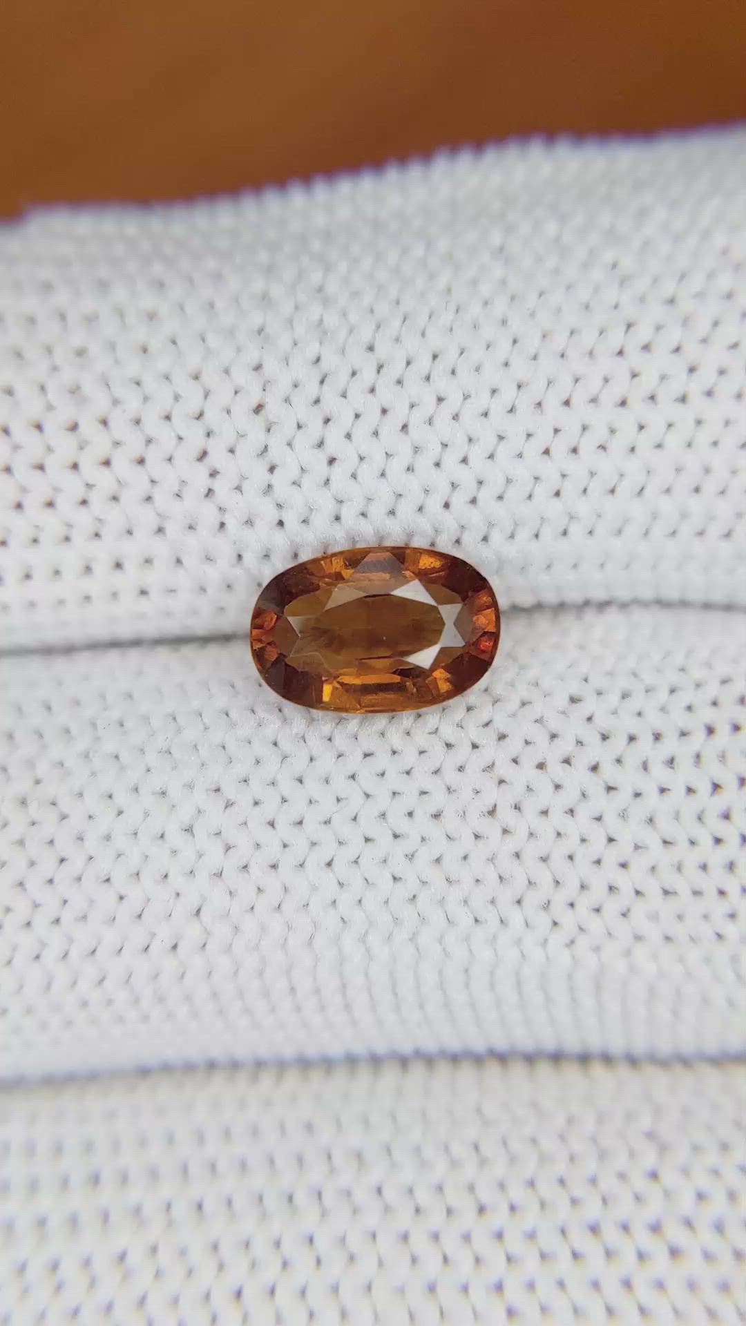 1.94 Ct. Hessonite Garnet from Madagascar Size Video