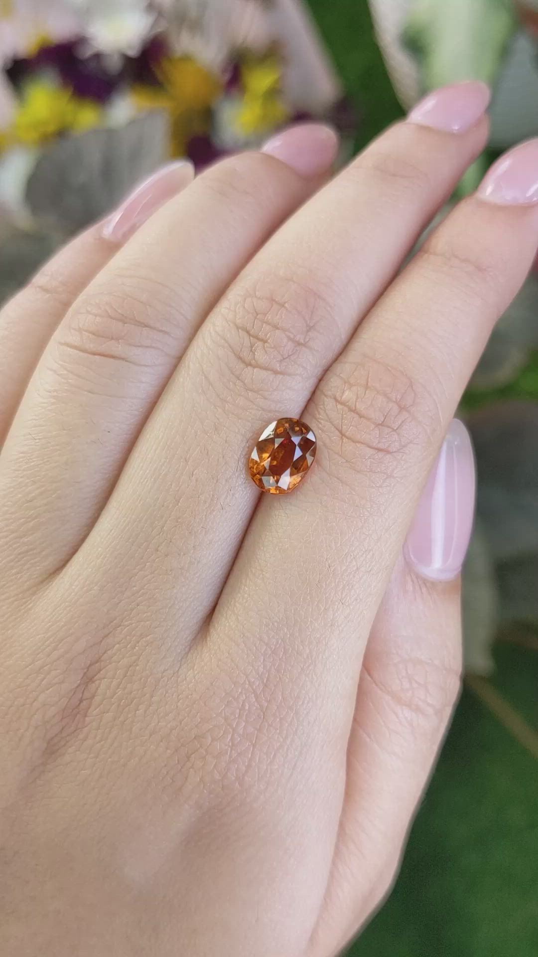 2.38 Ct. Hessonite Garnet from Madagascar Size Video