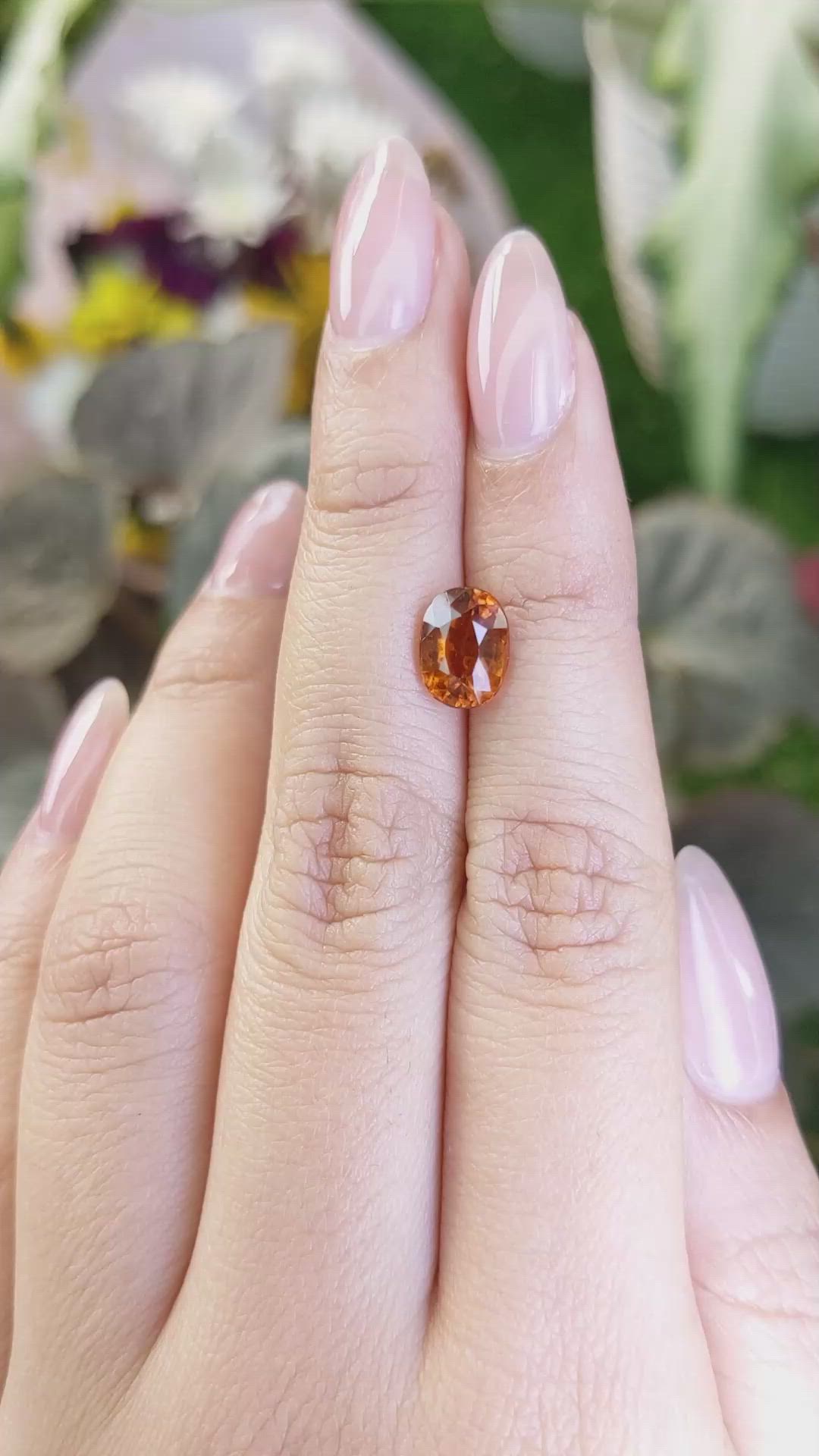 2.38 Ct. Hessonite Garnet from Madagascar Size Video