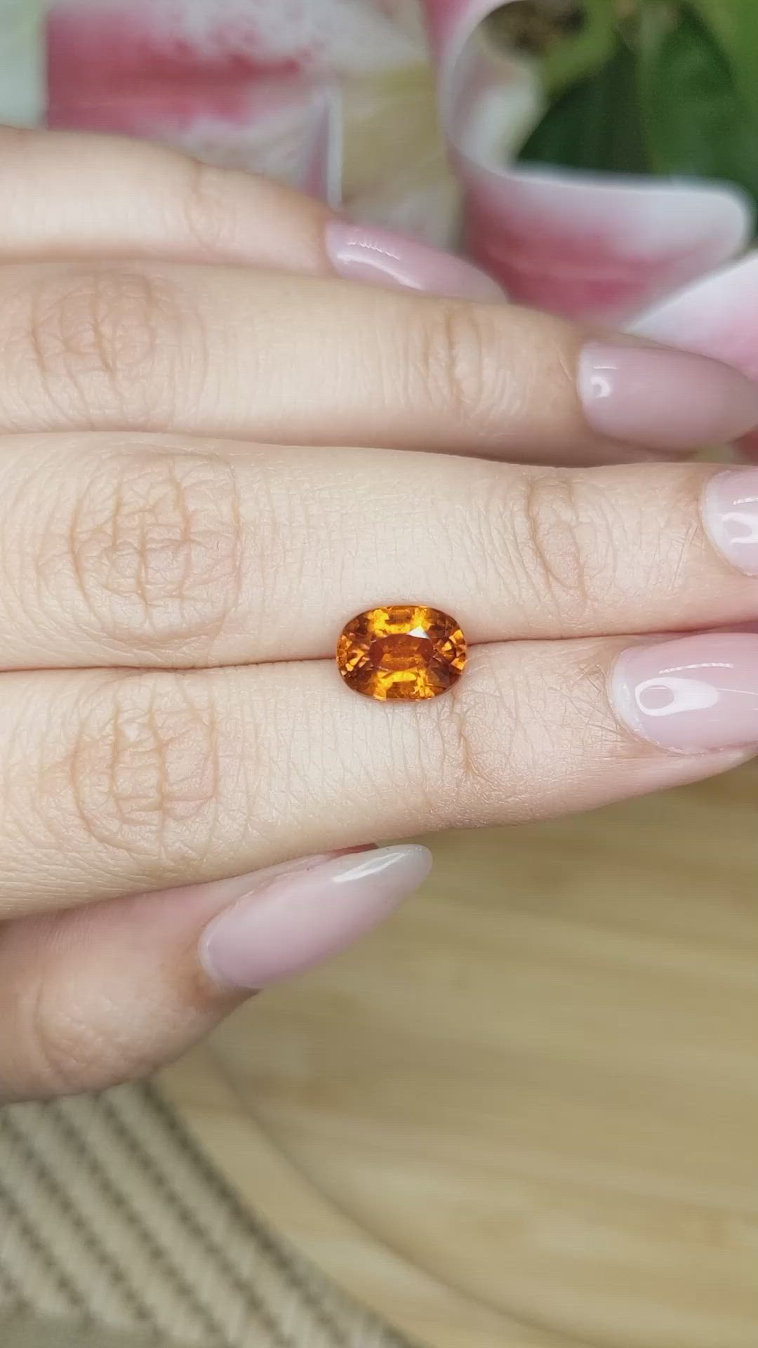 2.38 Ct. Hessonite Garnet from Madagascar Size Video