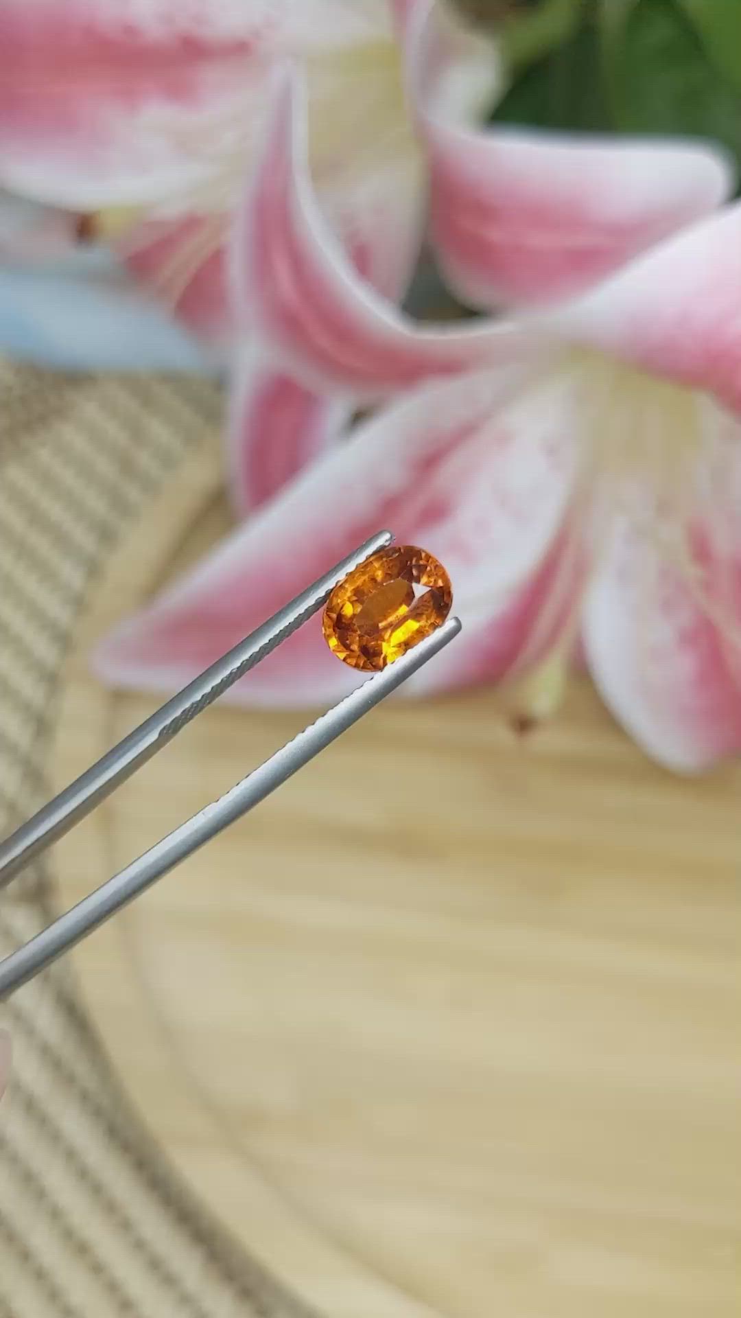 2.38 Ct. Hessonite Garnet from Madagascar Size Video