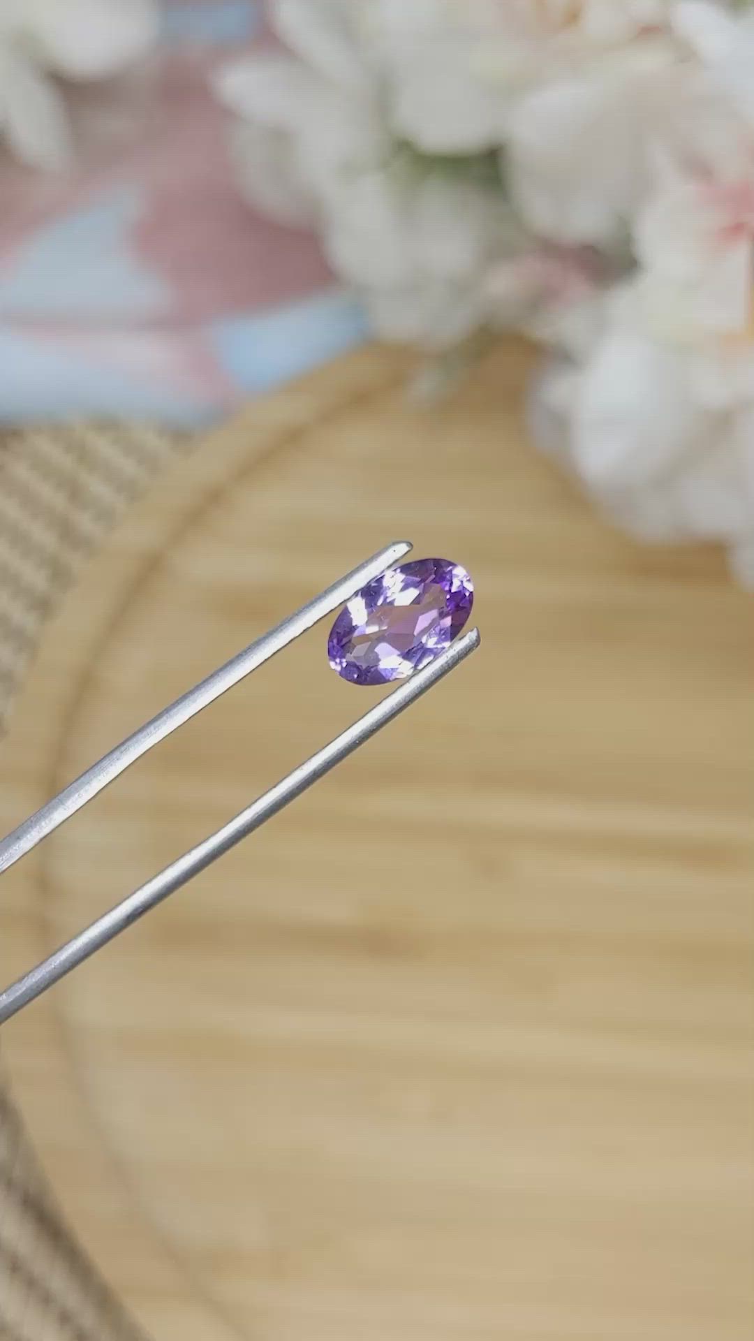 1.55 Ct. Amethyst from Madagascar Size Video