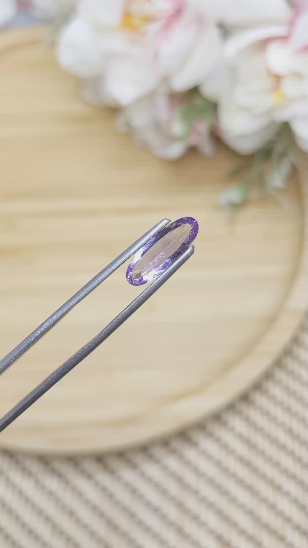 1.64 Ct. Amethyst from Brazil Size Video