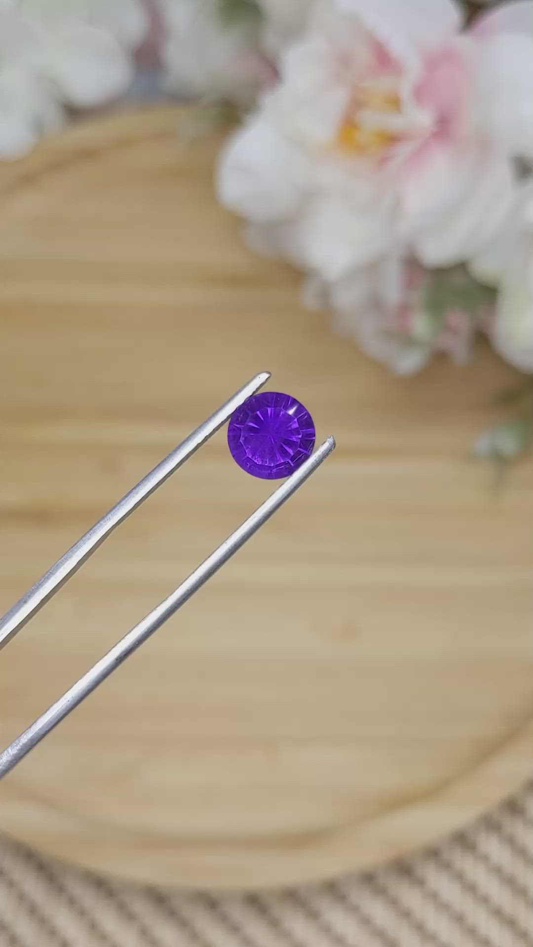 1.62 Ct. Amethyst from Brazil Size Video