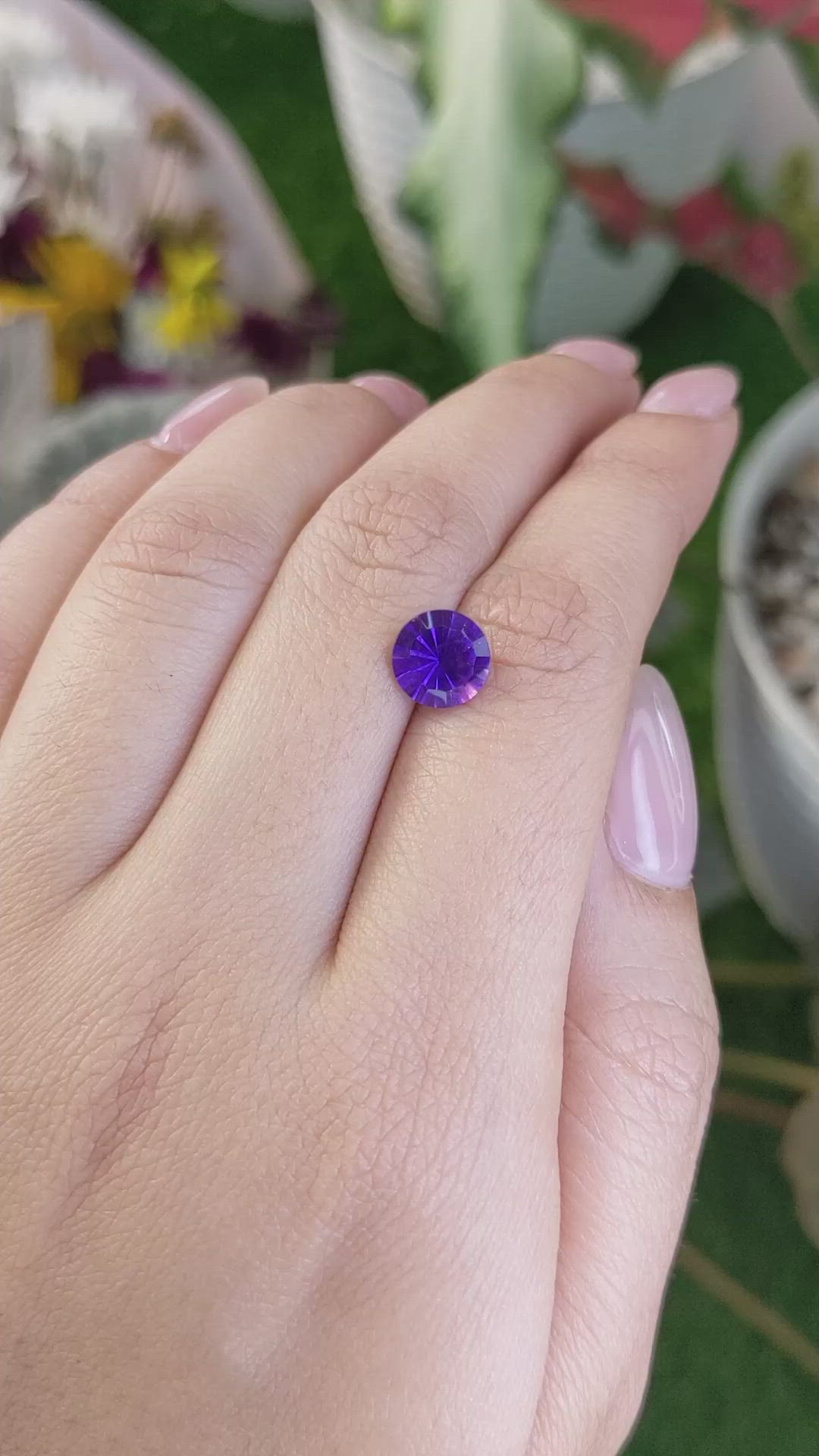 1.62 Ct. Amethyst from Brazil Size Video