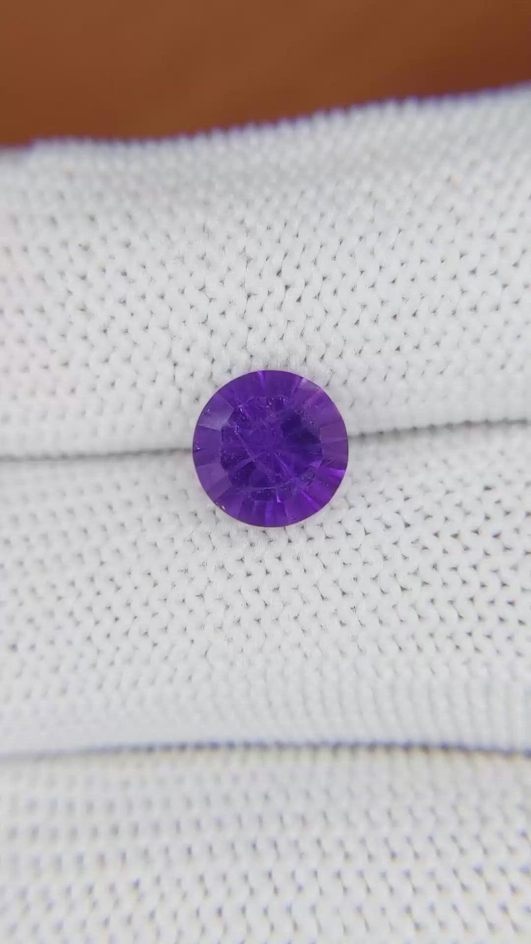 1.62 Ct. Amethyst from Brazil Size Video