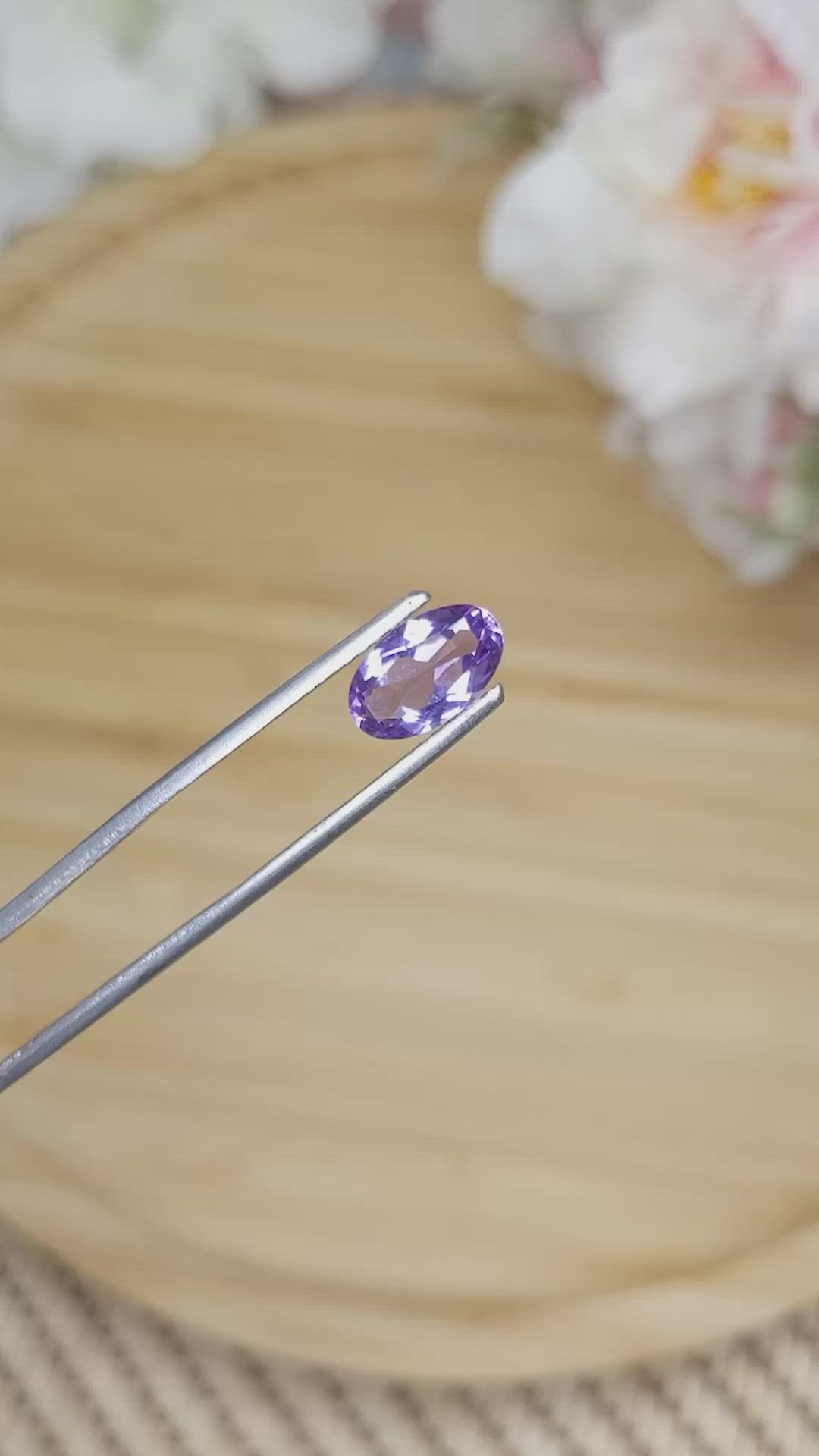 1.42 Ct. Amethyst from Madagascar Size Video