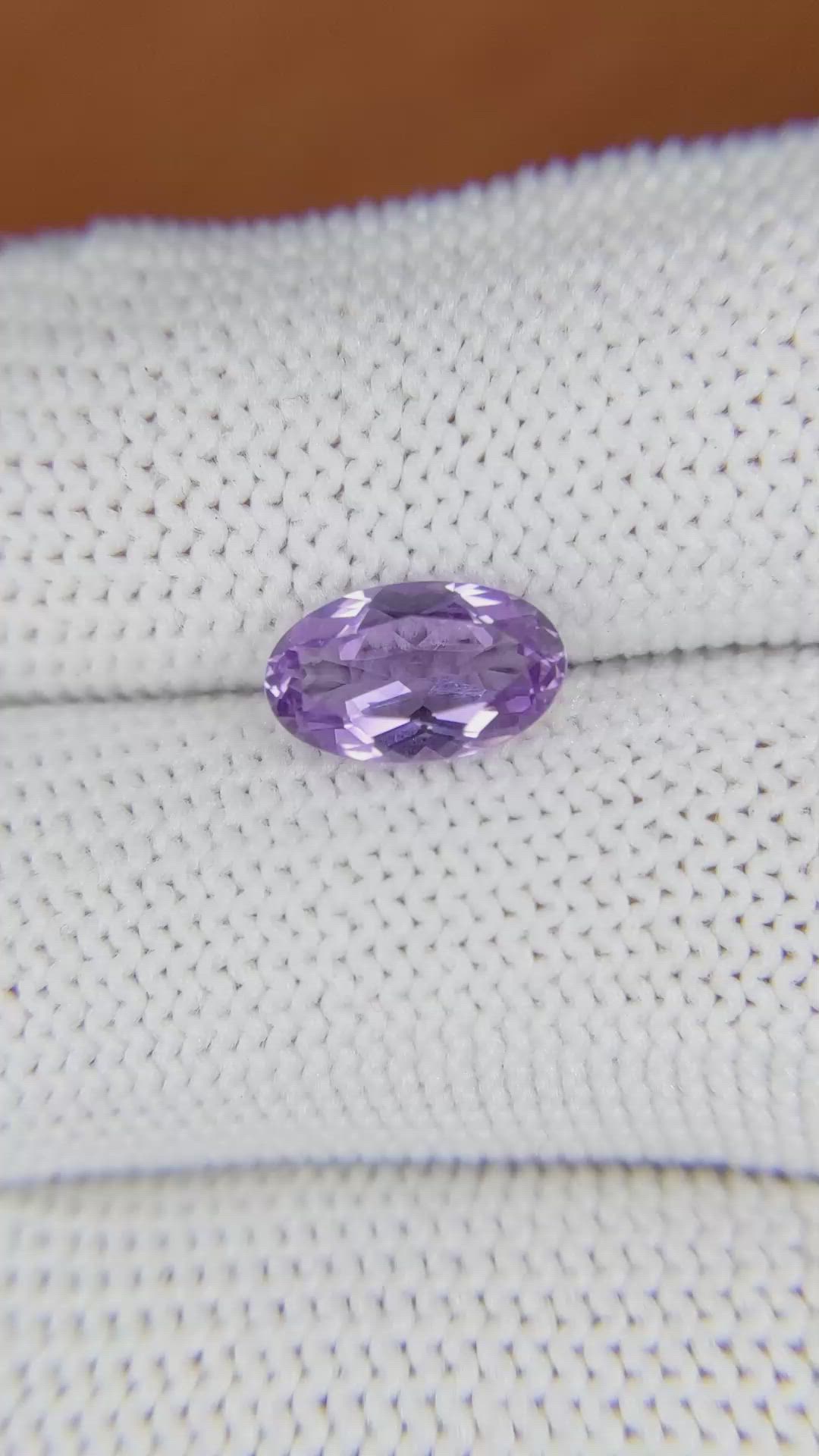 1.42 Ct. Amethyst from Madagascar Size Video