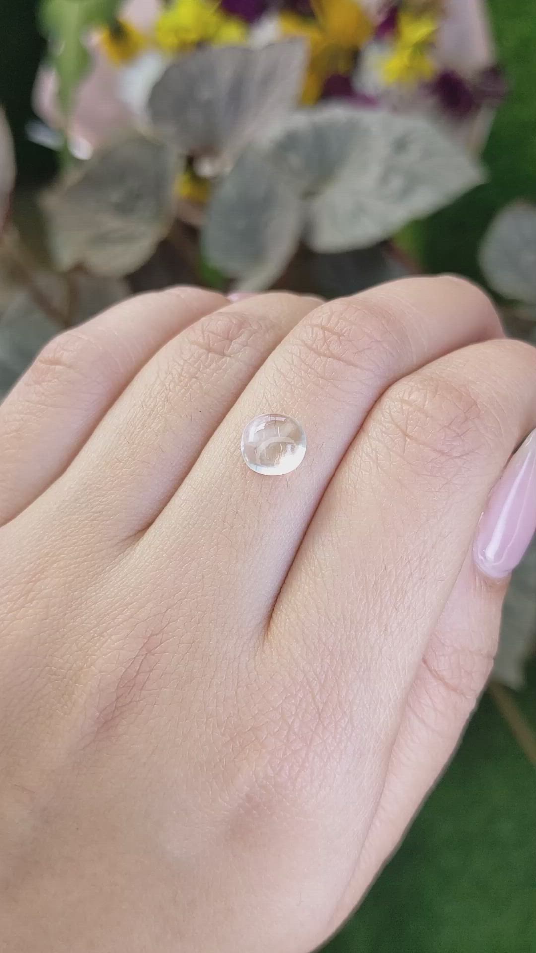 1.54 Ct. Cabochon Moonstone from Ceylon (Sri Lanka) Size Video