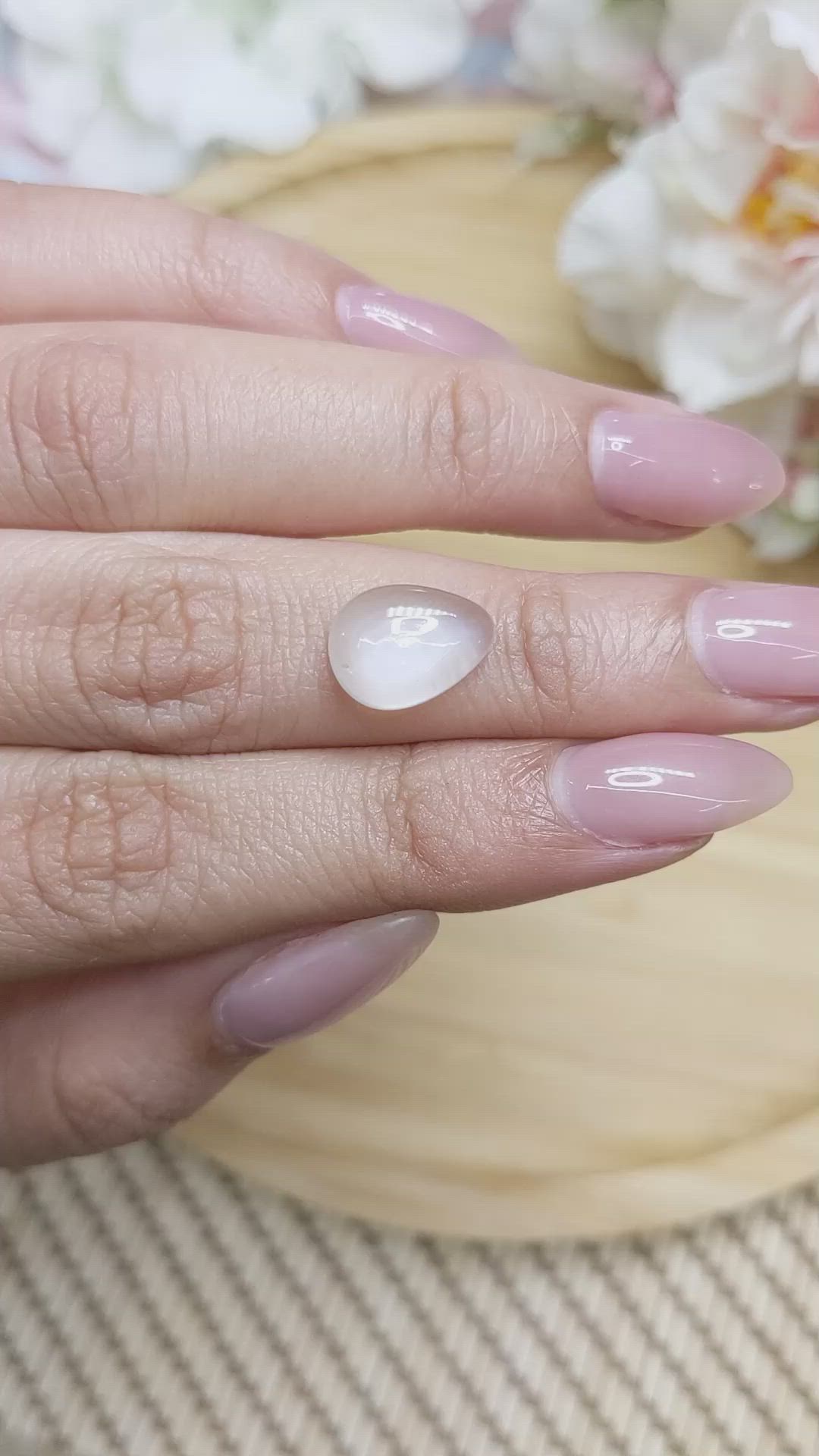 3.15 Ct. Cabochon Moonstone from Ceylon (Sri Lanka) Size Video