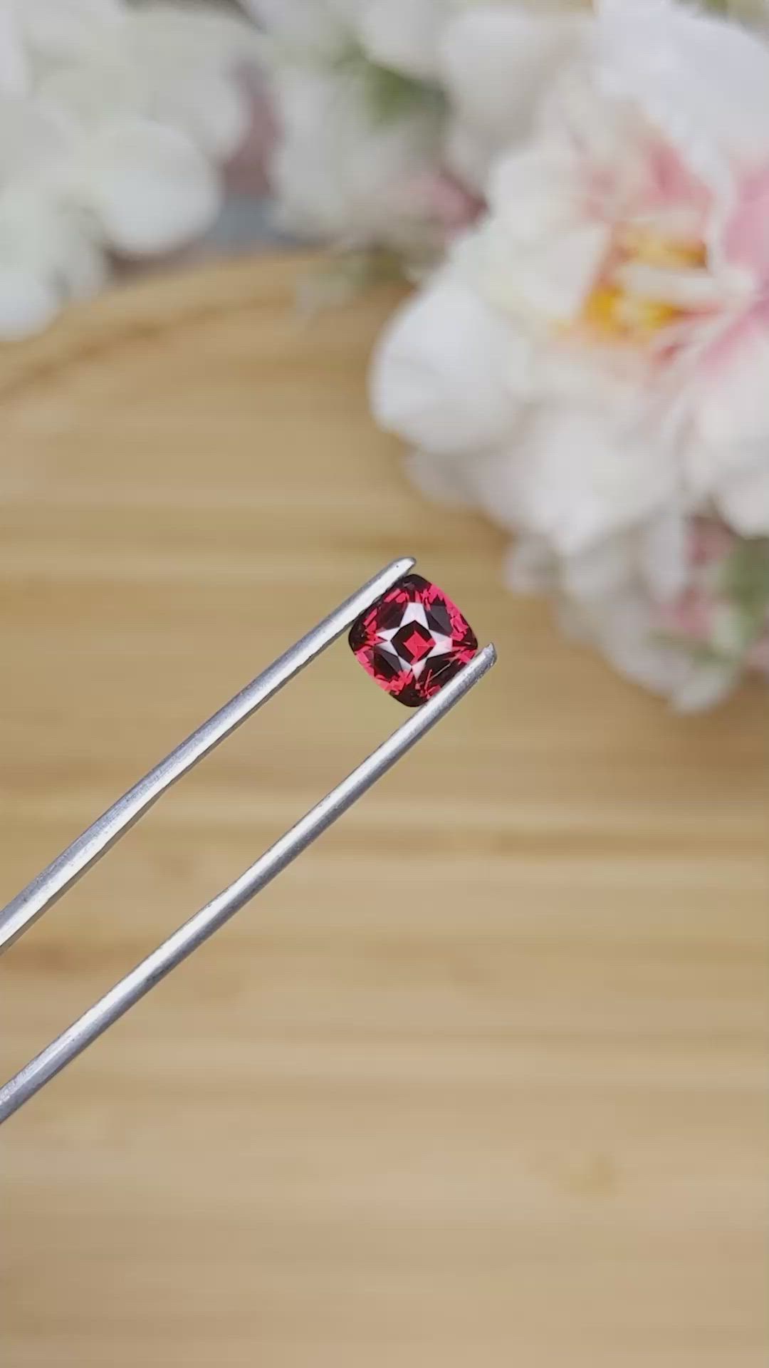 1.51 Ct. Garnet from Ceylon (Sri Lanka) Size Video